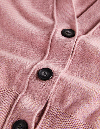 Kaschmircardigan mit V-Ausschnitt-Kühles Violett-6