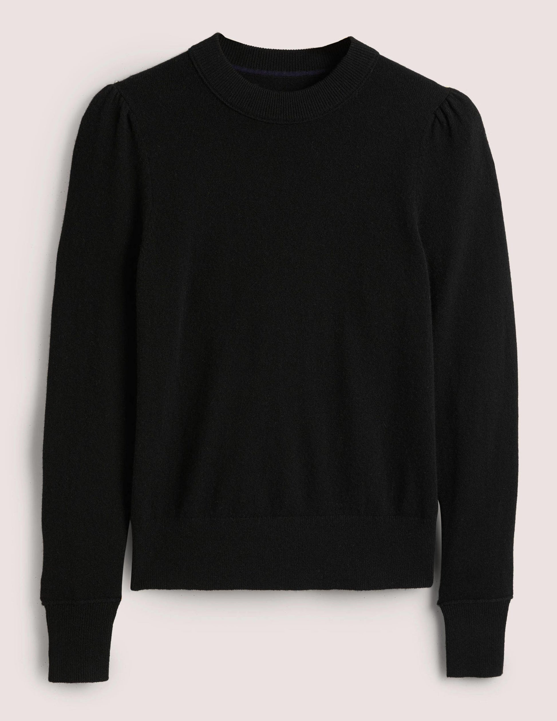 Pull en cachemire à épaules bouffantes-Noir-6