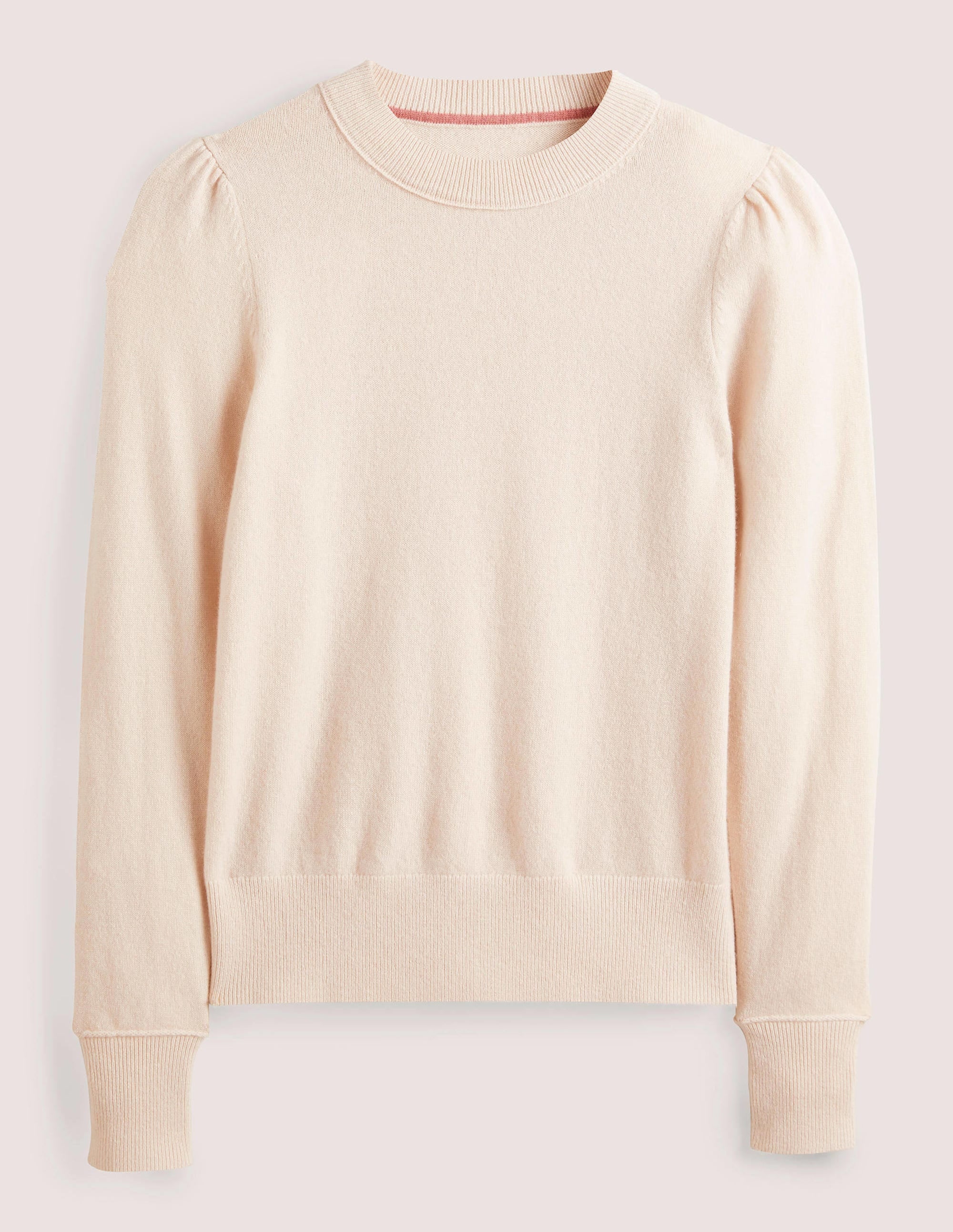 Kaschmirpullover mit Puffärmeln-Seilbraun - Image 5