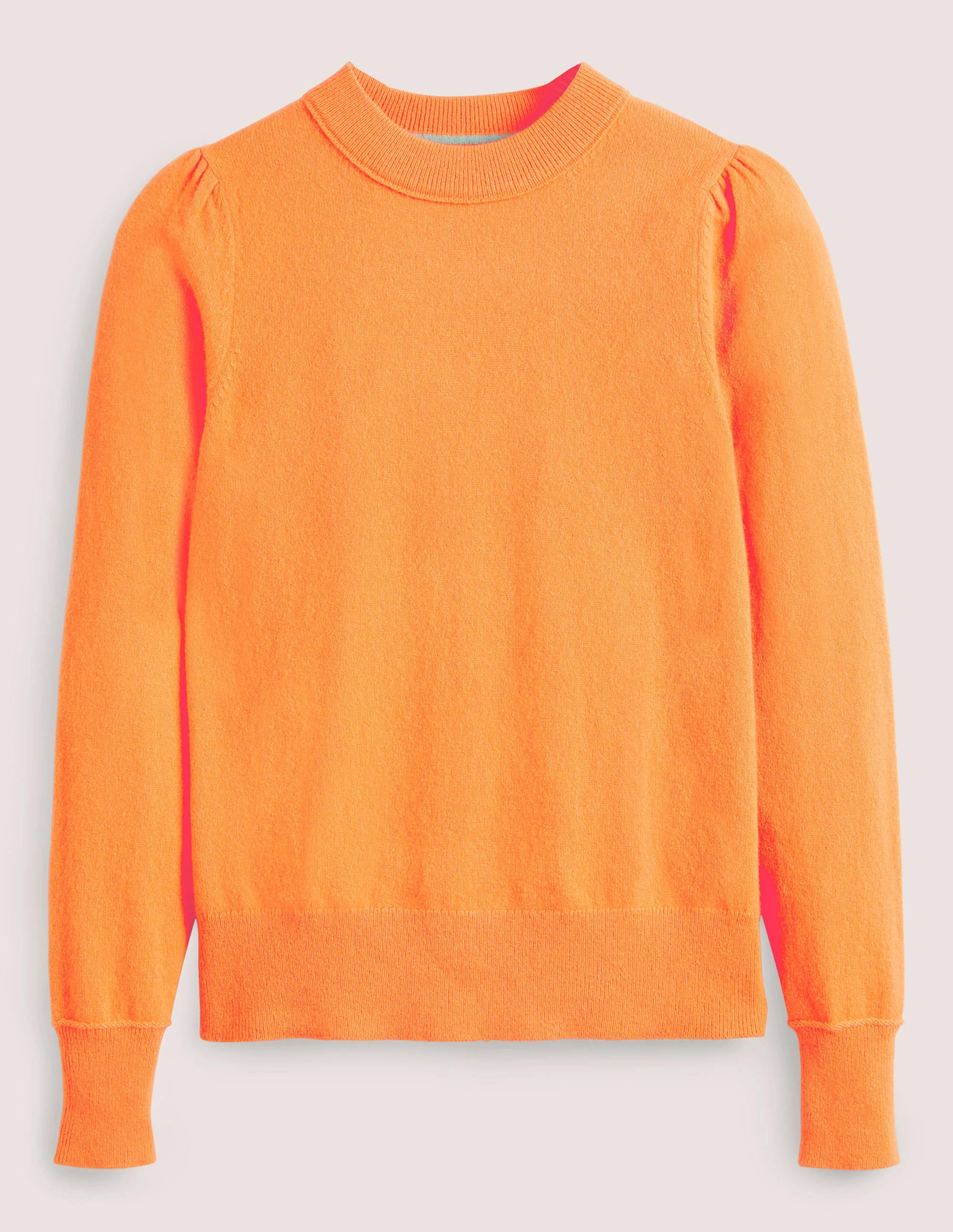 Kaschmirpullover mit Puffärmeln-Neonorange - Image 6