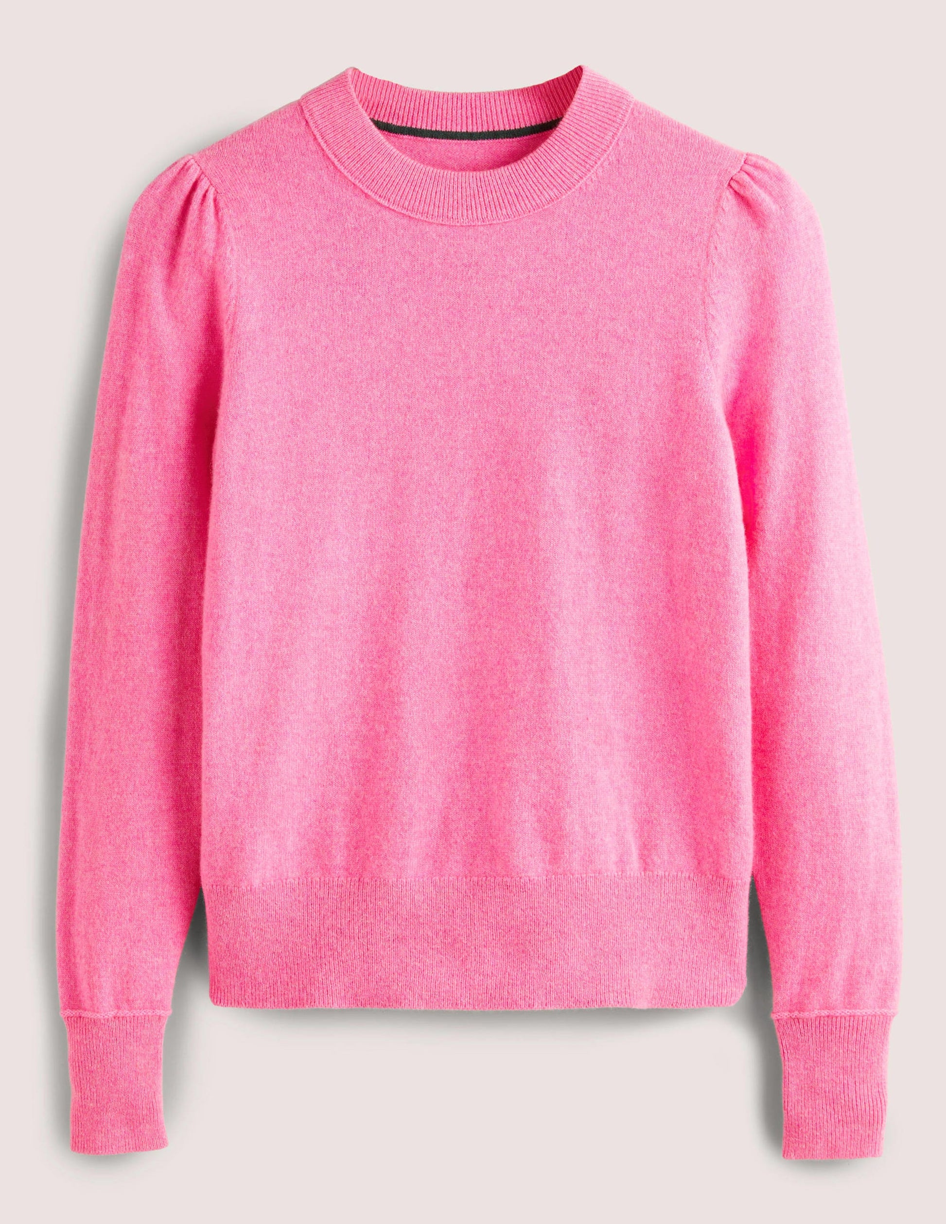 Cashmere Puff Shoulder Jumper-Cherry Blossom Melange-6