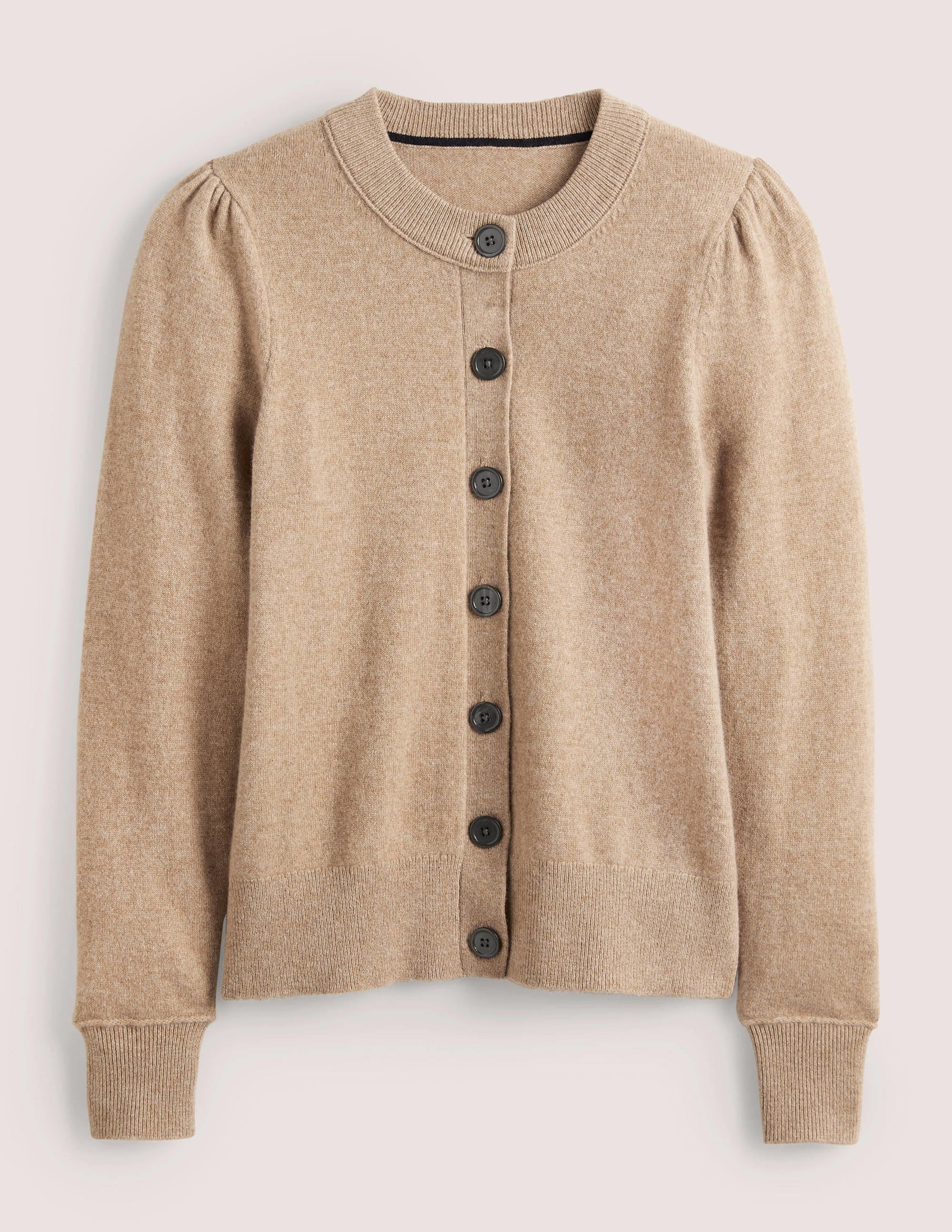 Cardigan en cachemire-Camel chiné - Image 5