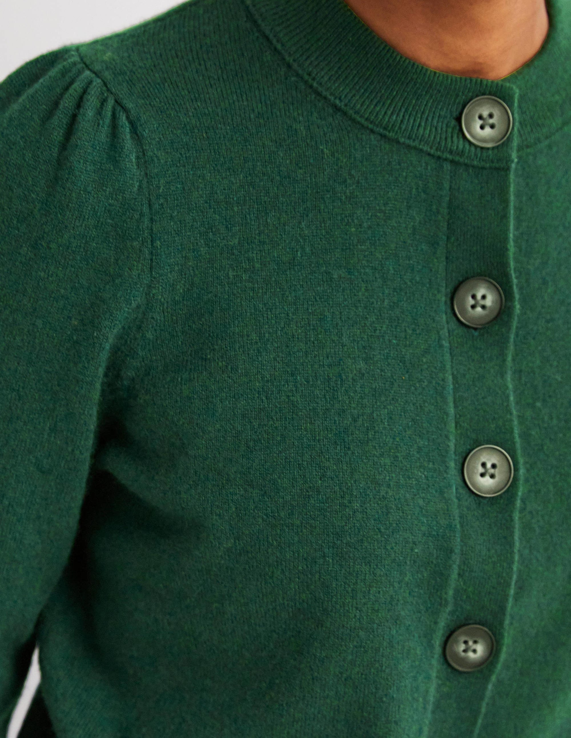 Cardigan en cachemire-Vert chasseur chiné - Image 2