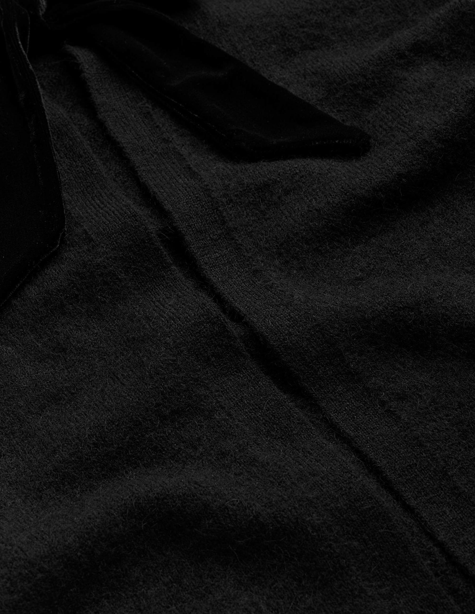 Fluffy Bow Cardigan-Black - Image 6