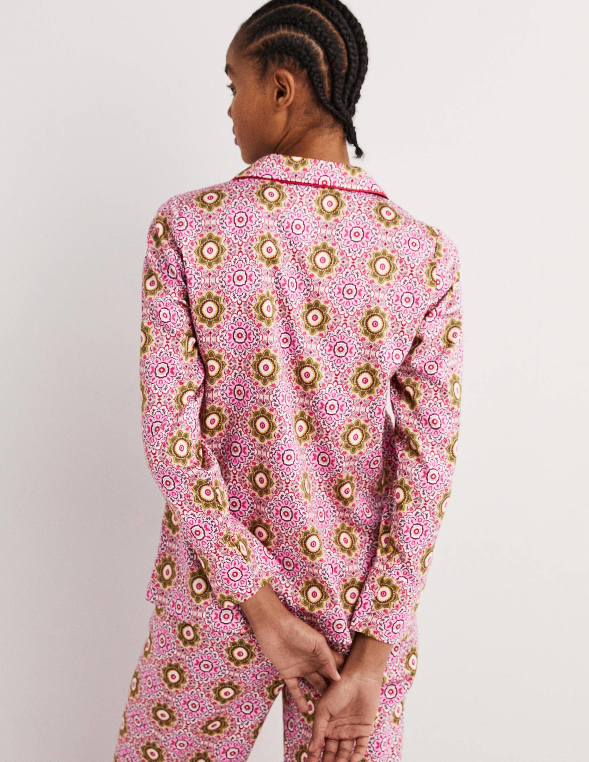 Easy Cotton Sleep Shirt-Milkshake, Paradise Garden - Image 3