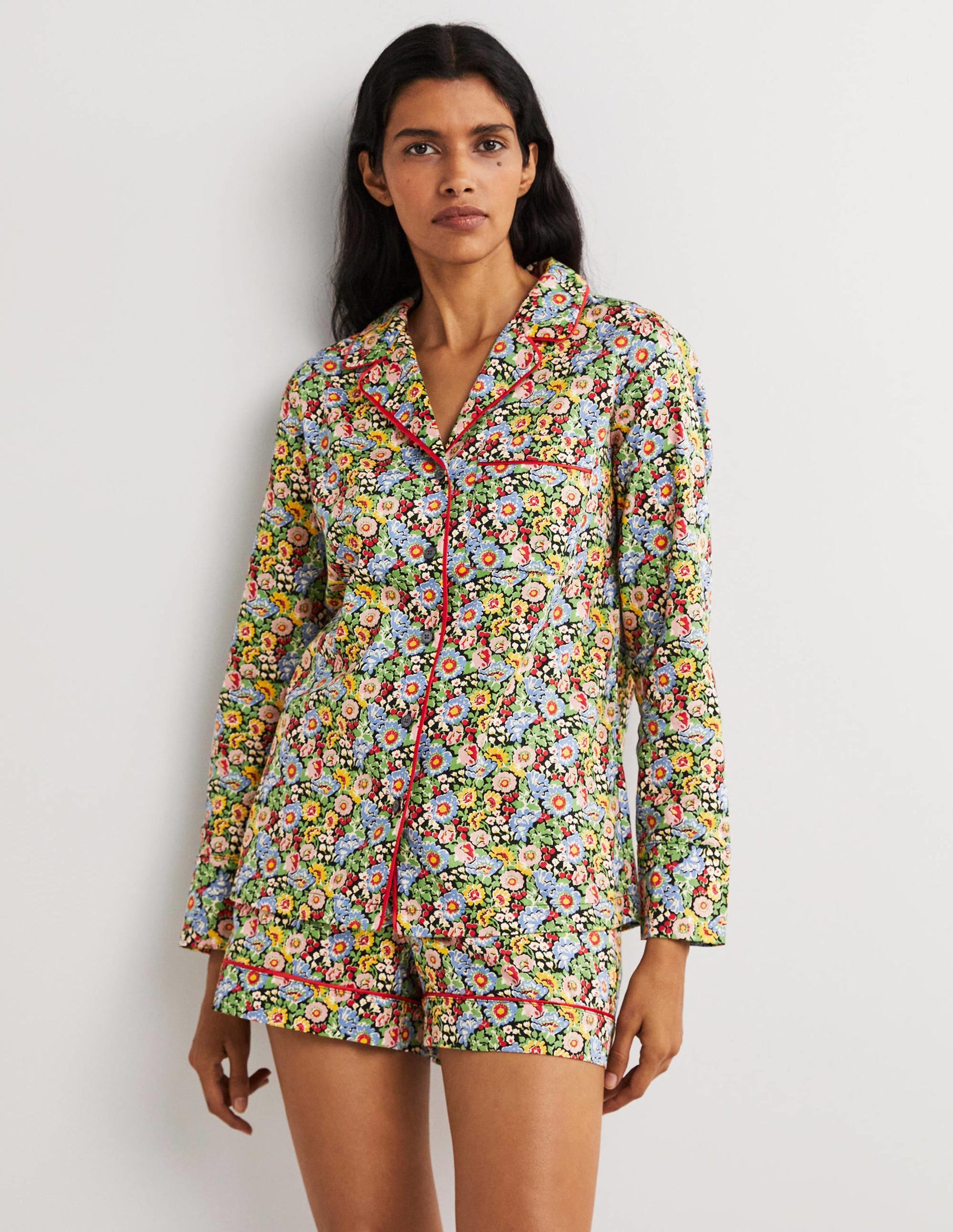 Easy Cotton Sleep Shirt-Multi, Flora Illusion-4