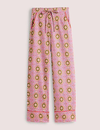 Bas de pyjama simple en coton-Milkshake, motif Paradise Garden-5