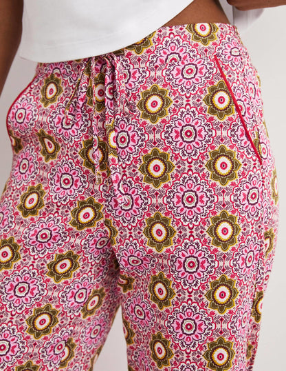 Bas de pyjama simple en coton-Milkshake, motif Paradise Garden-2