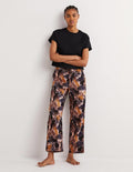 Easy Cotton Sleep Bottoms-Milkshake, Tropic Panther
