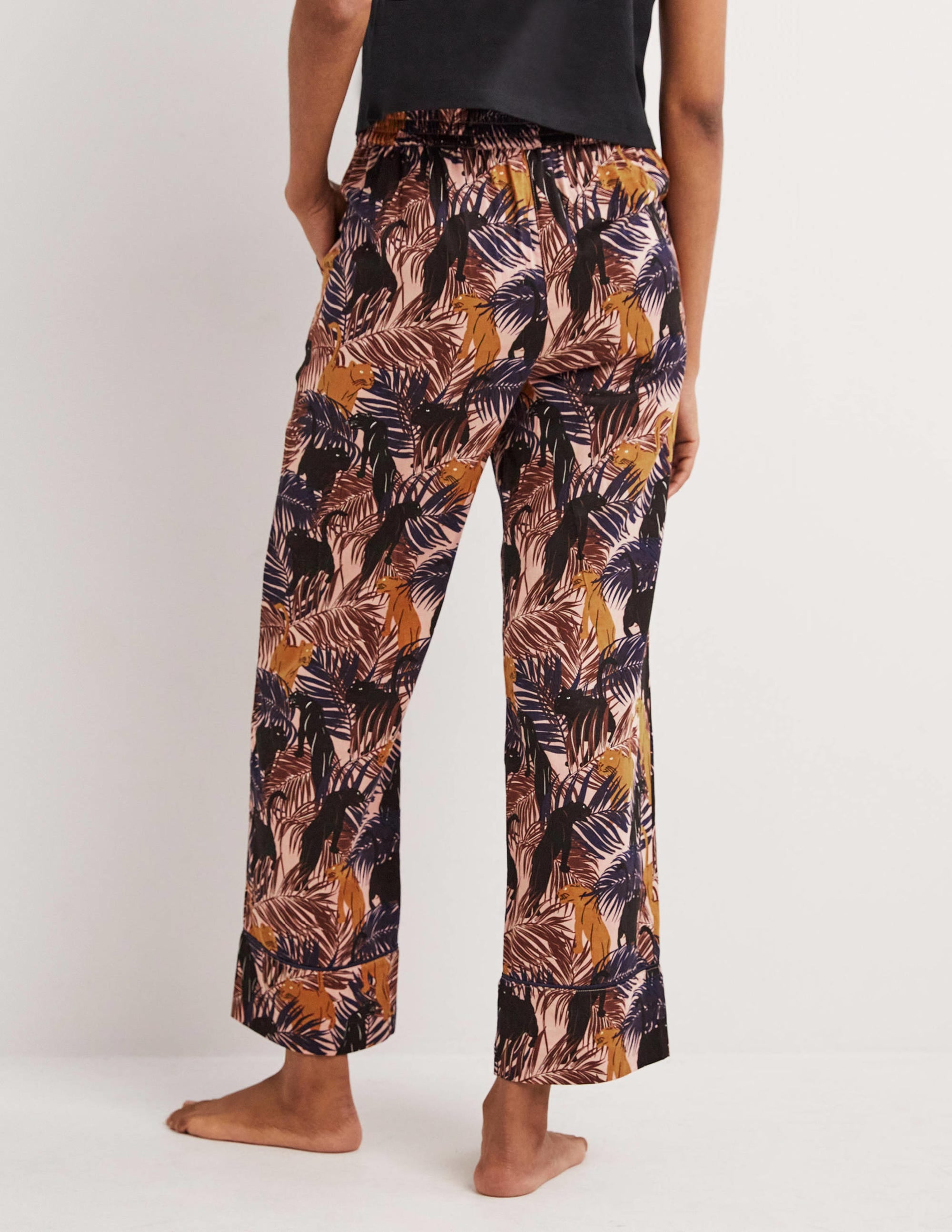 Easy Cotton Sleep Bottoms-Milkshake, Tropic Panther - Image 3