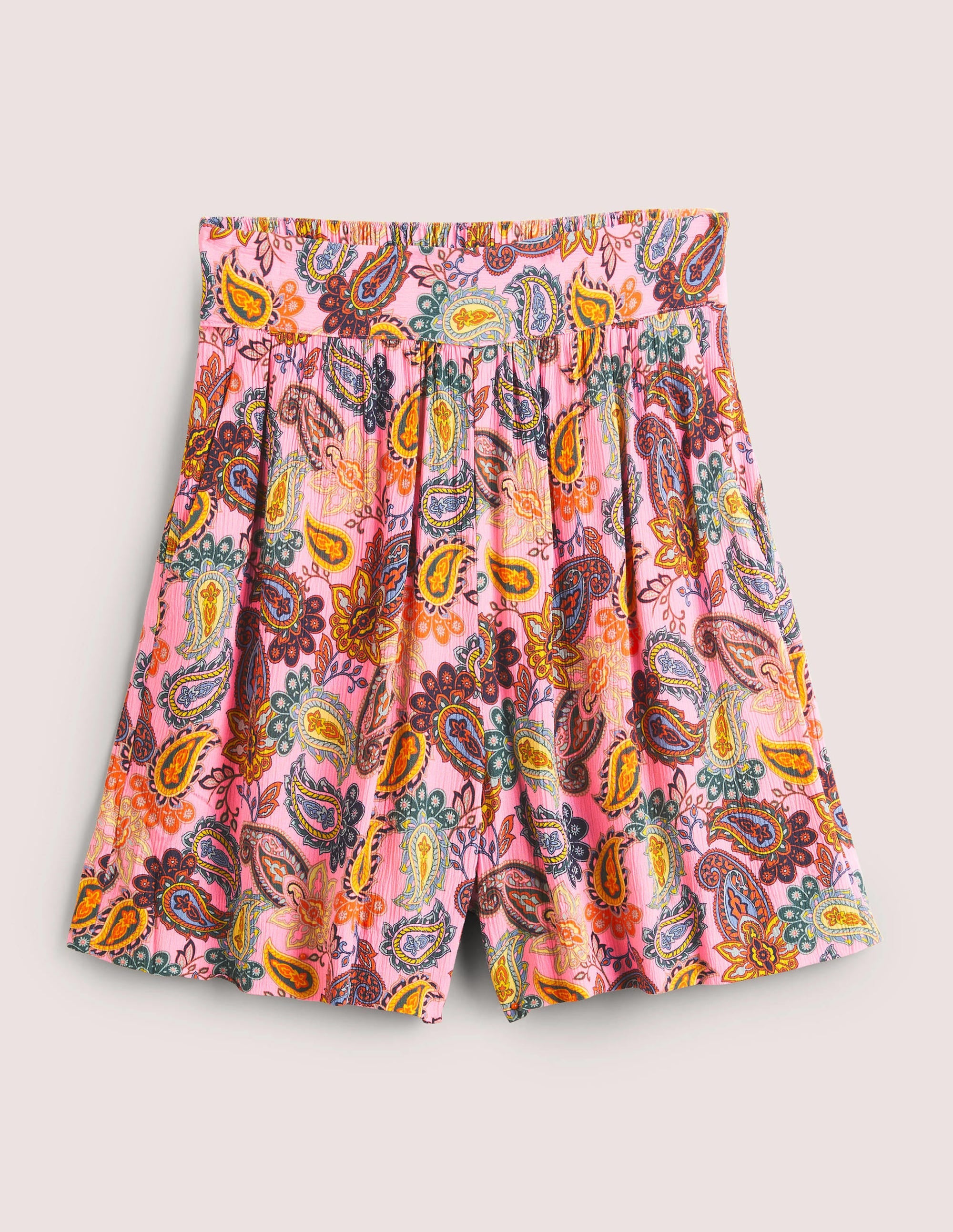 Short Grace plissé-Fleur de cerisier, motif Paisley Charm - Image 5