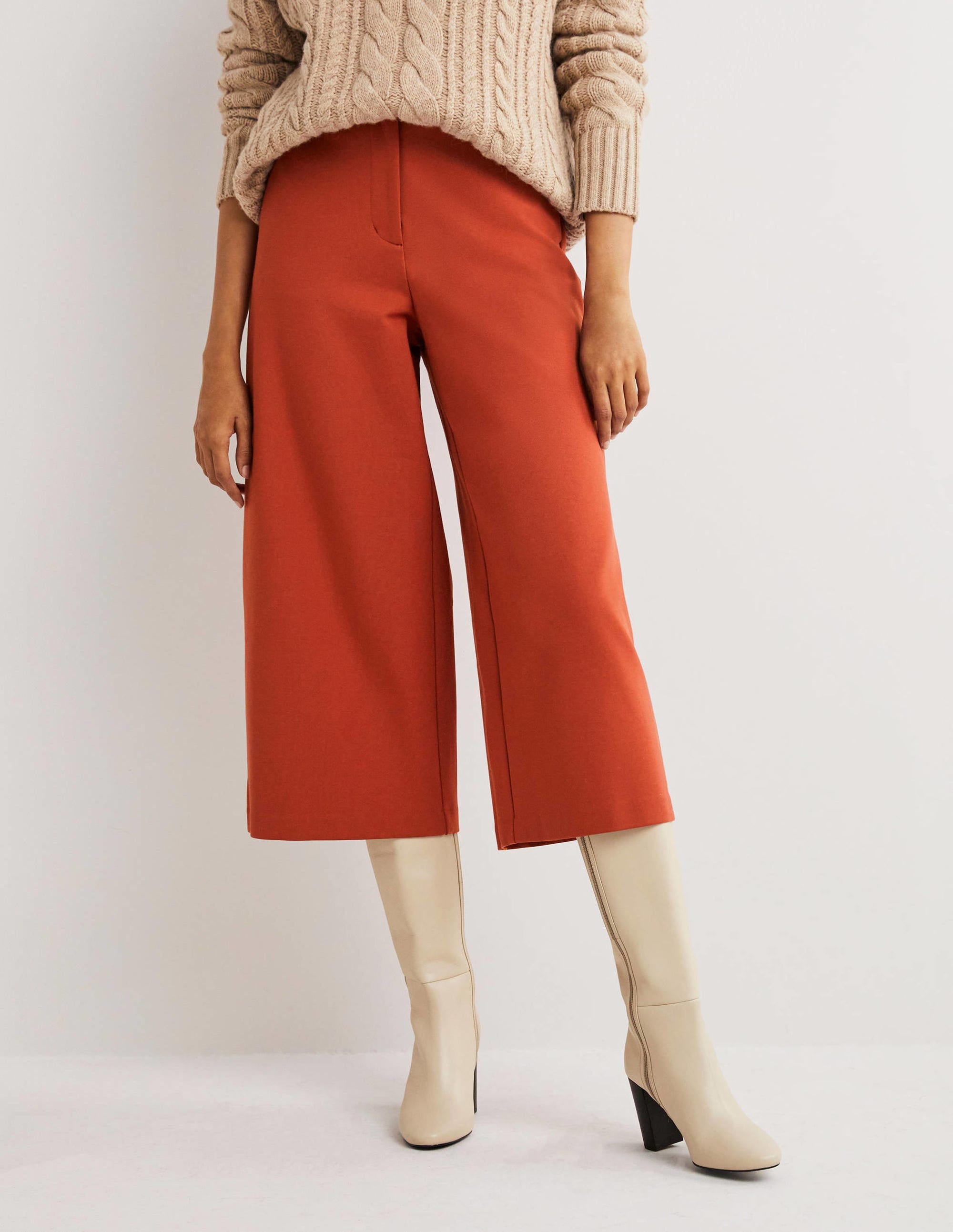Jersey-Culotte mit weitem Bein-Chiliölrot - Image 4