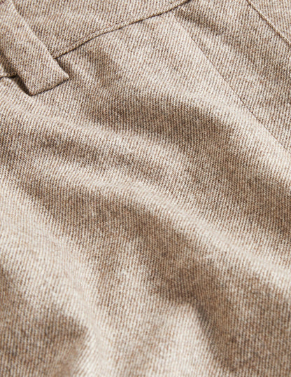 Barrel-Hose aus Flanell-Hellbeige Meliert-6