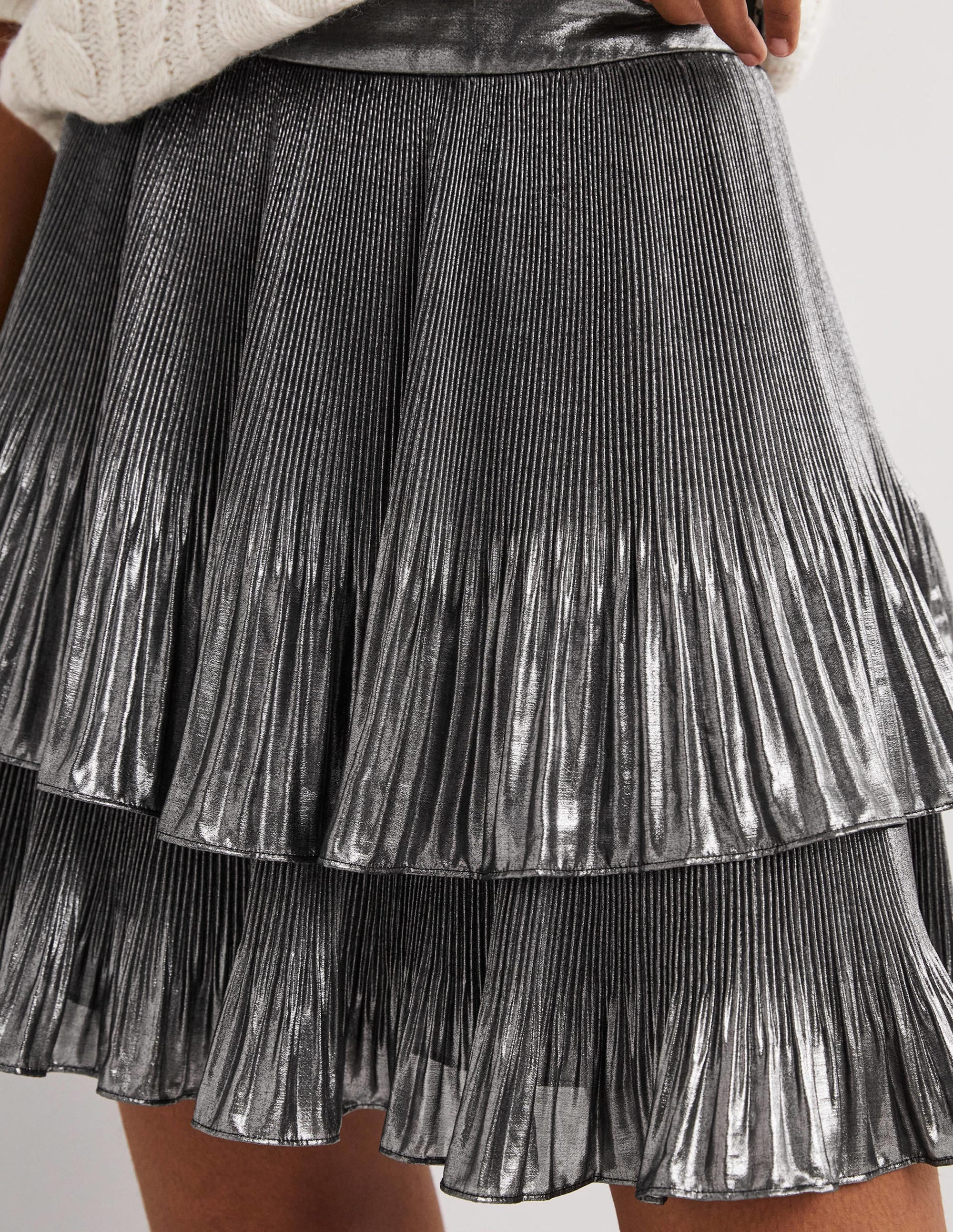 Plisse Mini Skirt-Party Metallic - Image 2