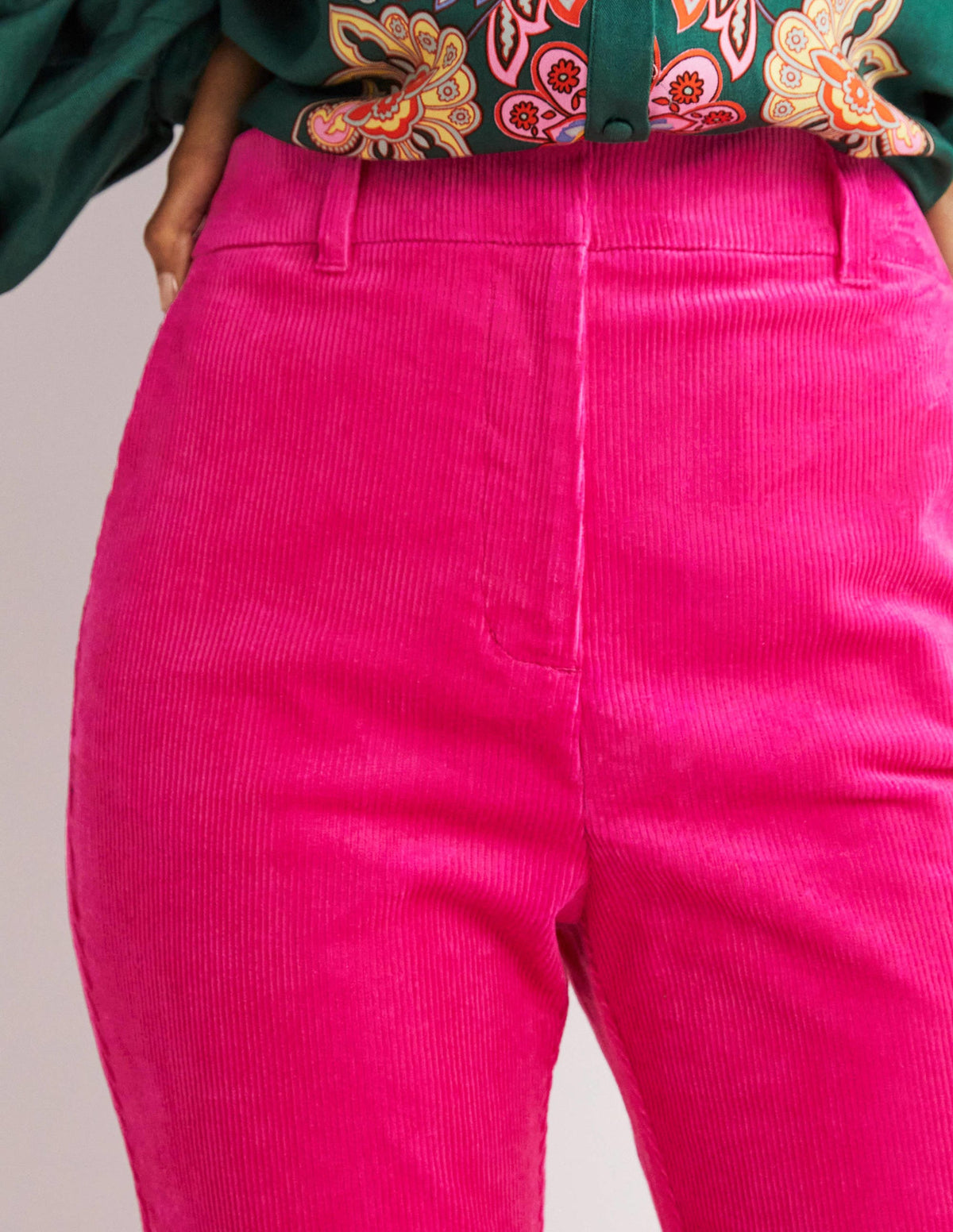Ausgestellte Cordhose-Wassermelonenrosa - Image 2
