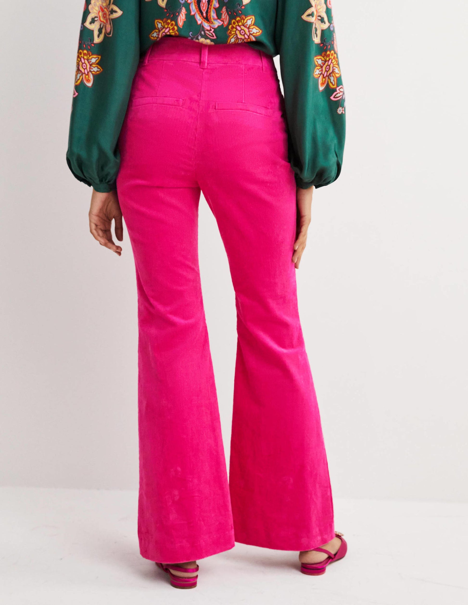 Ausgestellte Cordhose-Wassermelonenrosa-3