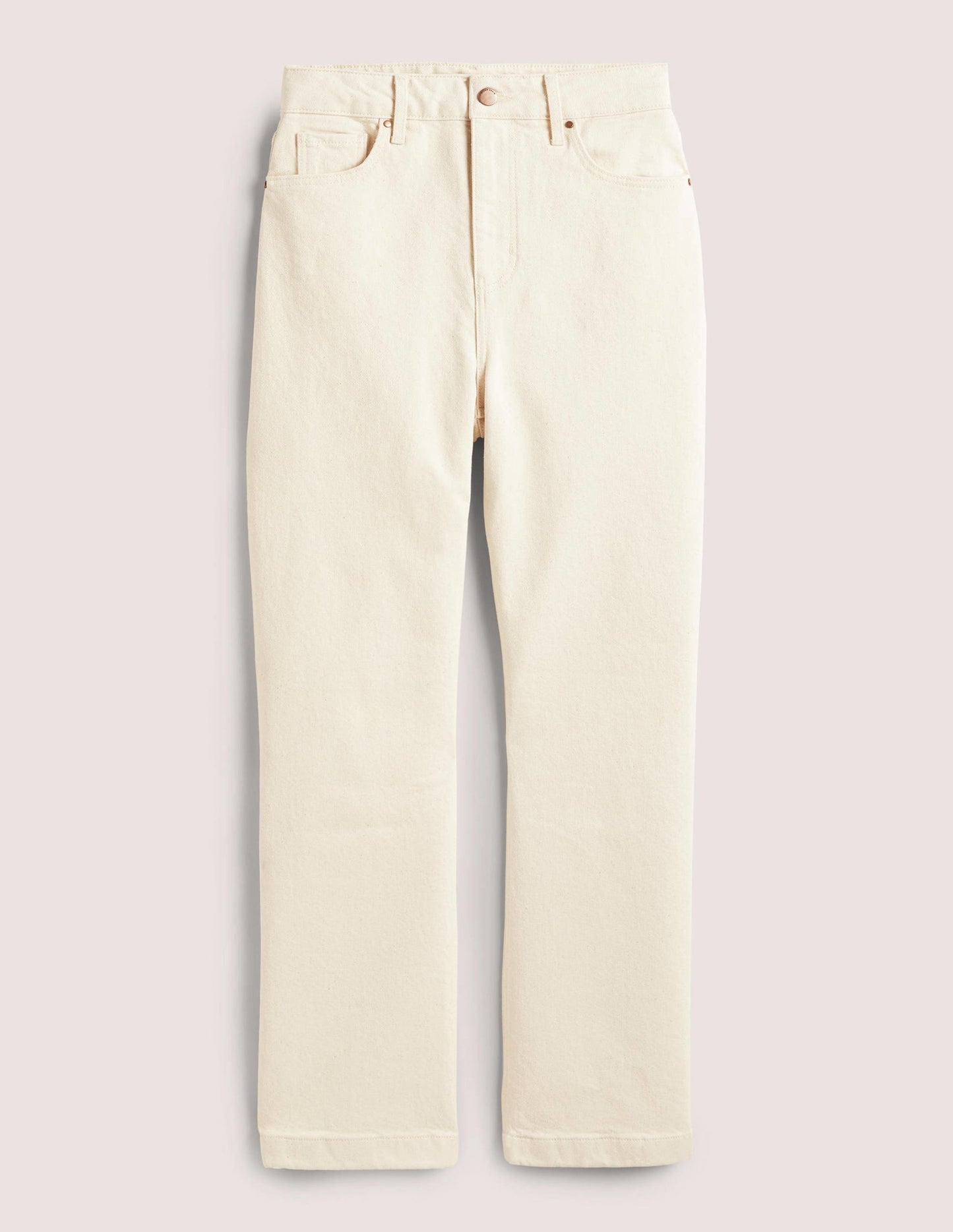 7/8-Jeans mit Schlag aus festem Denimstoff-Ecru
