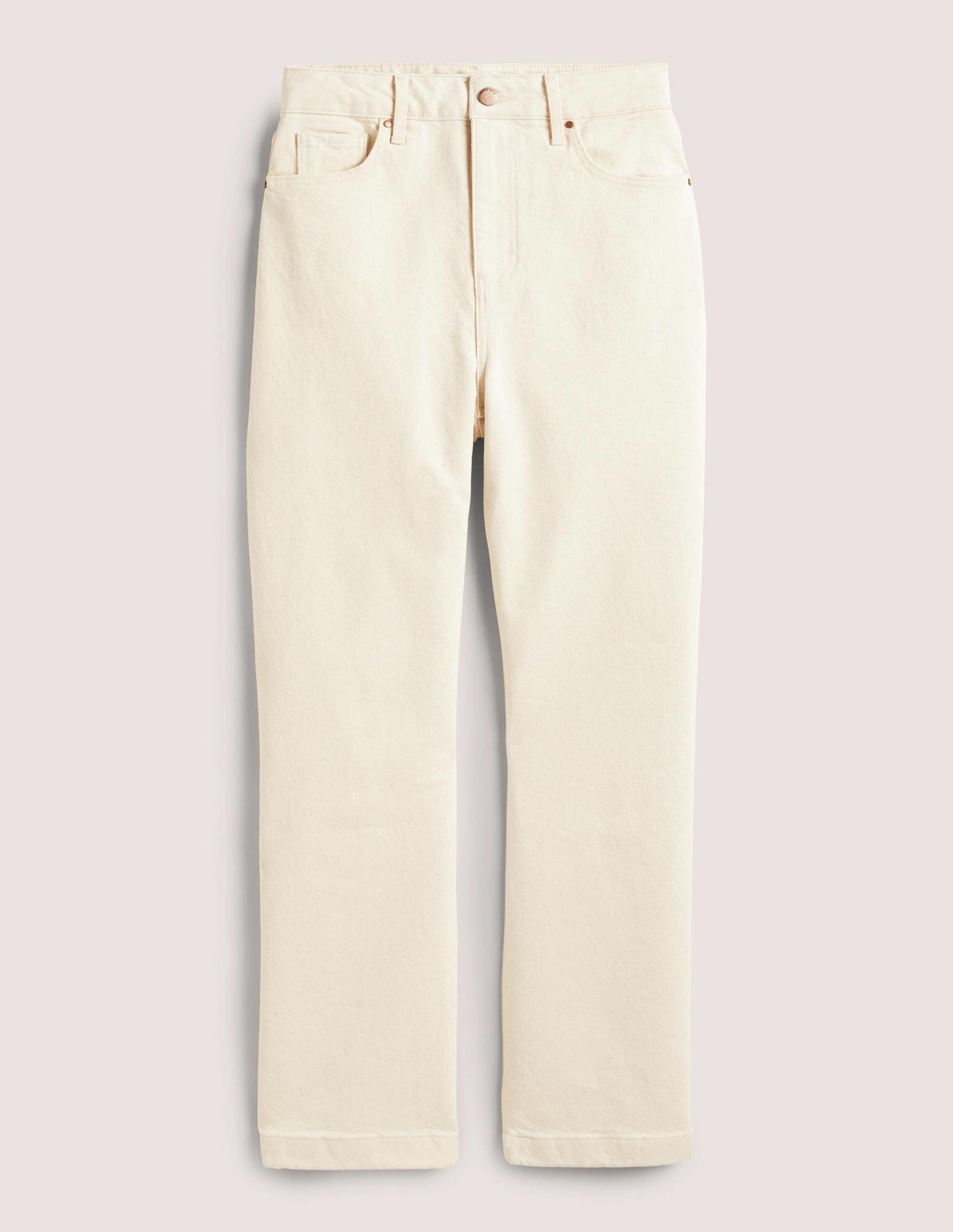 7/8-Jeans mit Schlag aus festem Denimstoff-Ecru-6