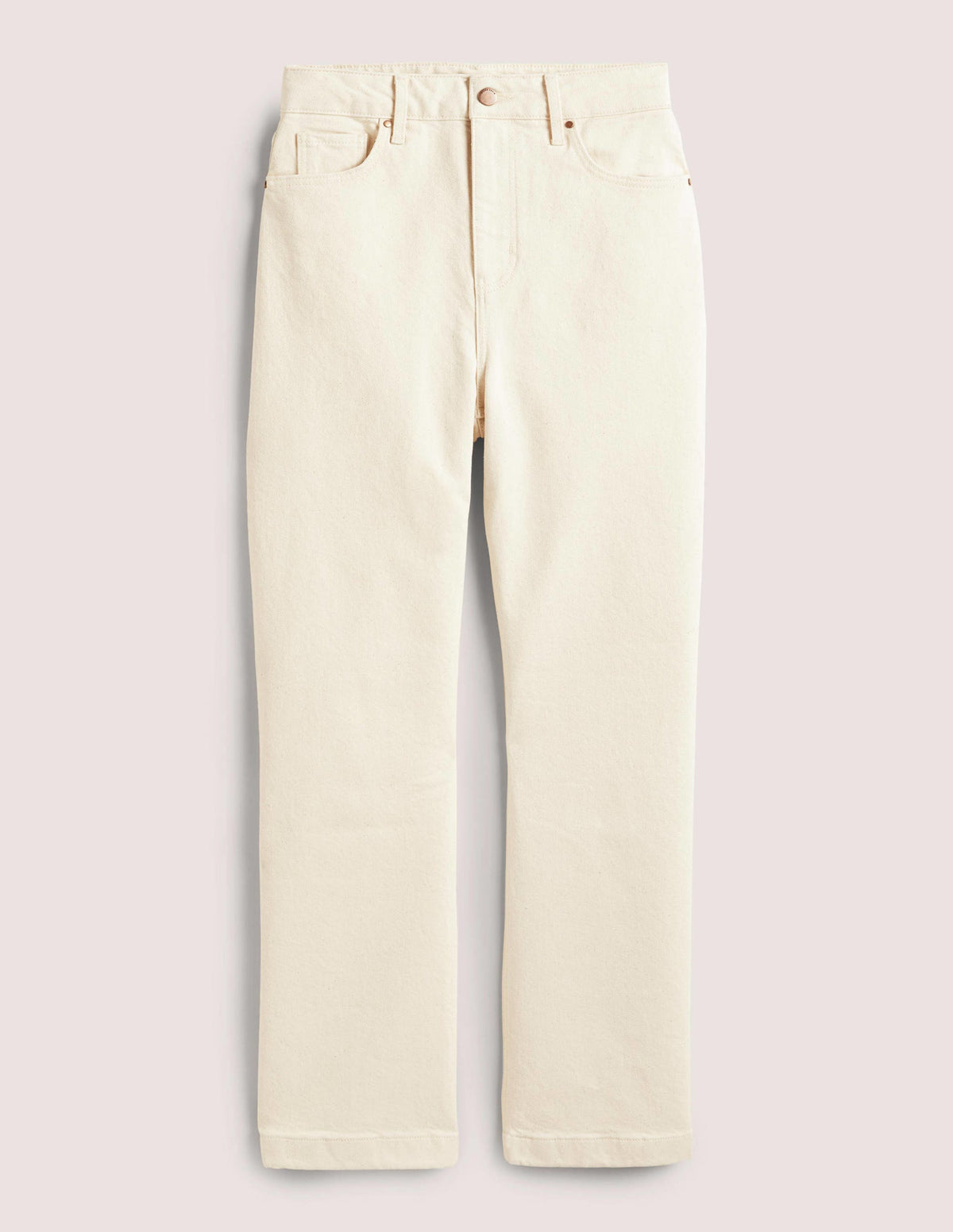 7/8-Jeans mit Schlag aus festem Denimstoff-Ecru - Image 6