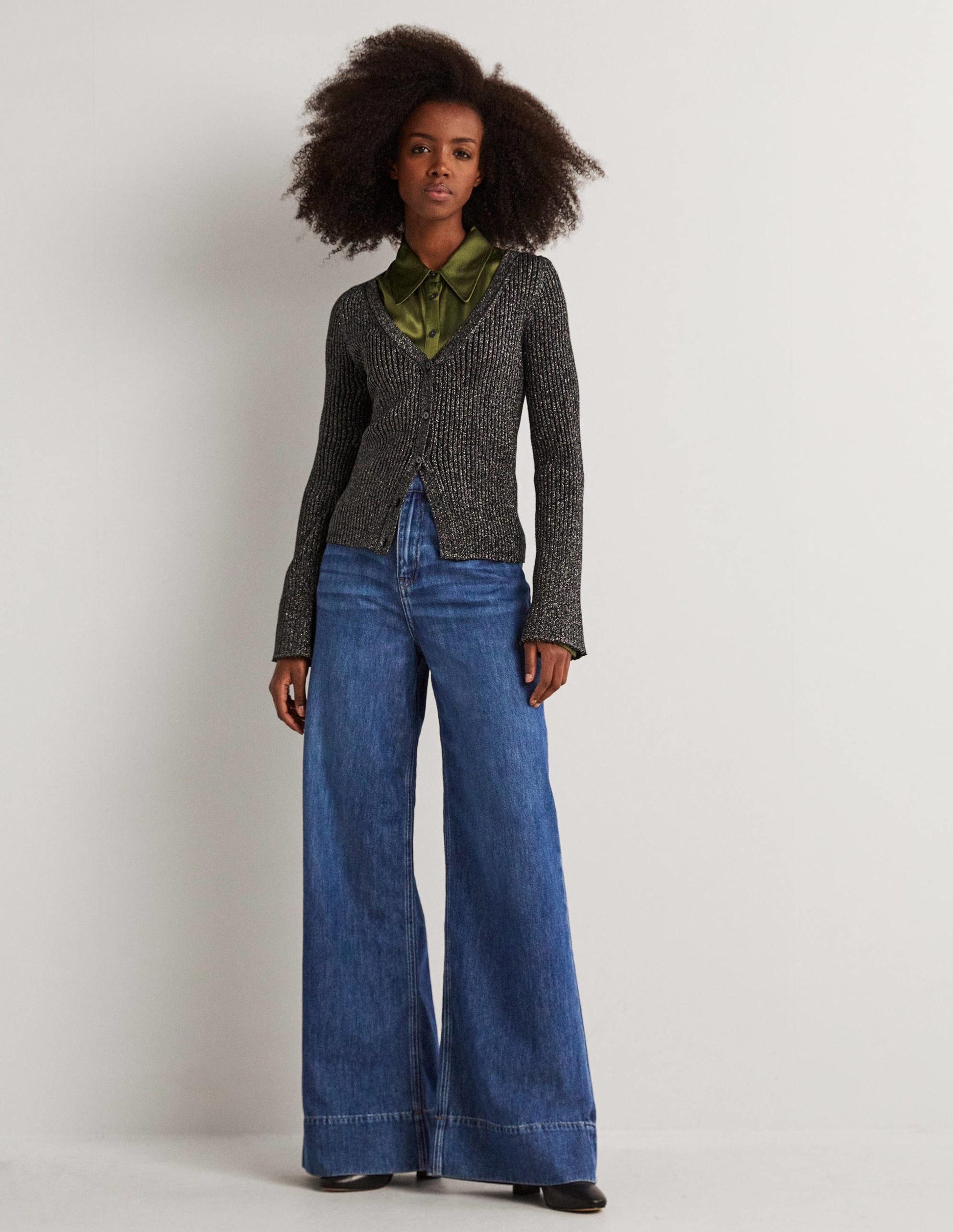 Belted Wide Leg Jeans-Mid Vintage-4