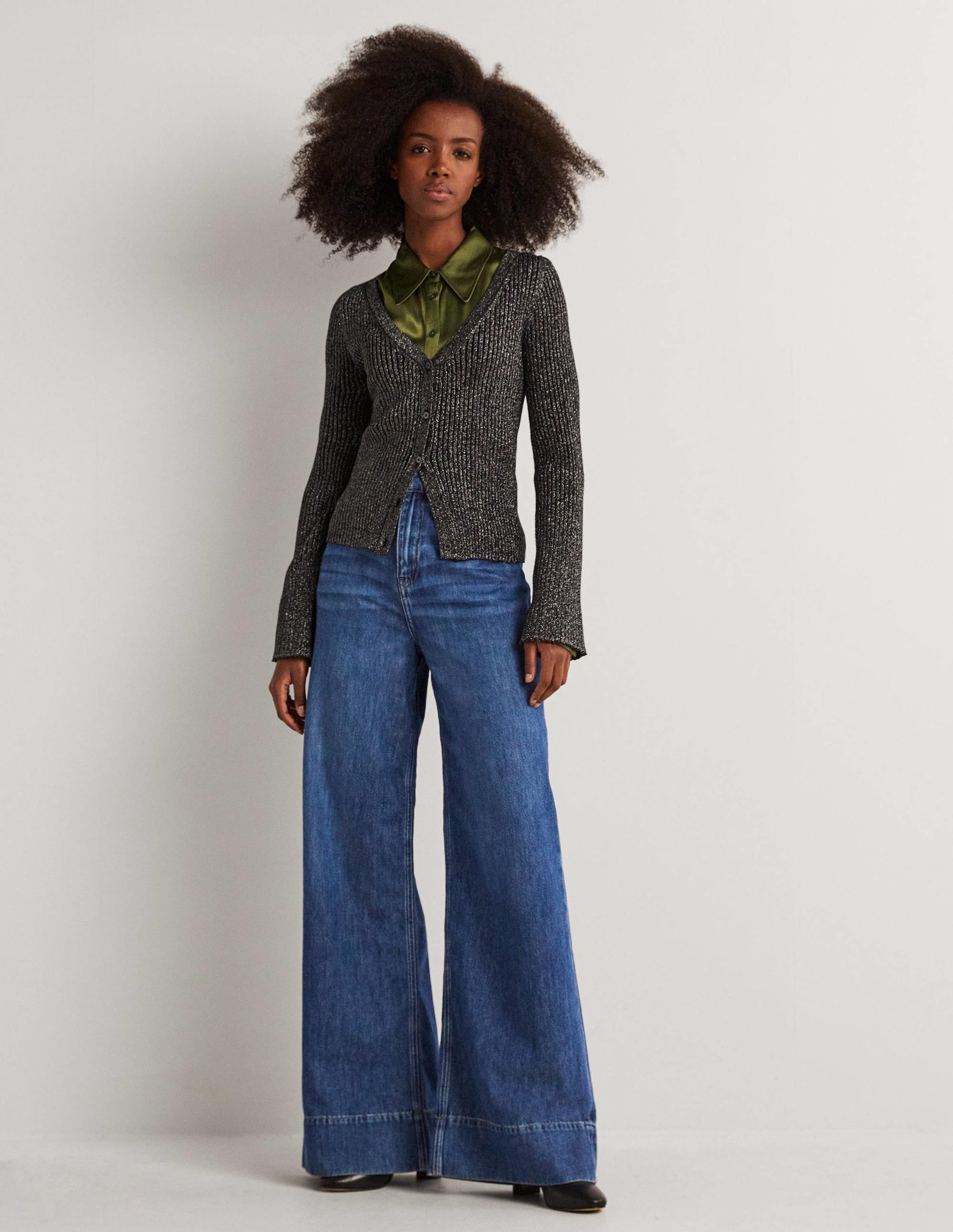 Belted Wide Leg Jeans-Mid Vintage - Image 4