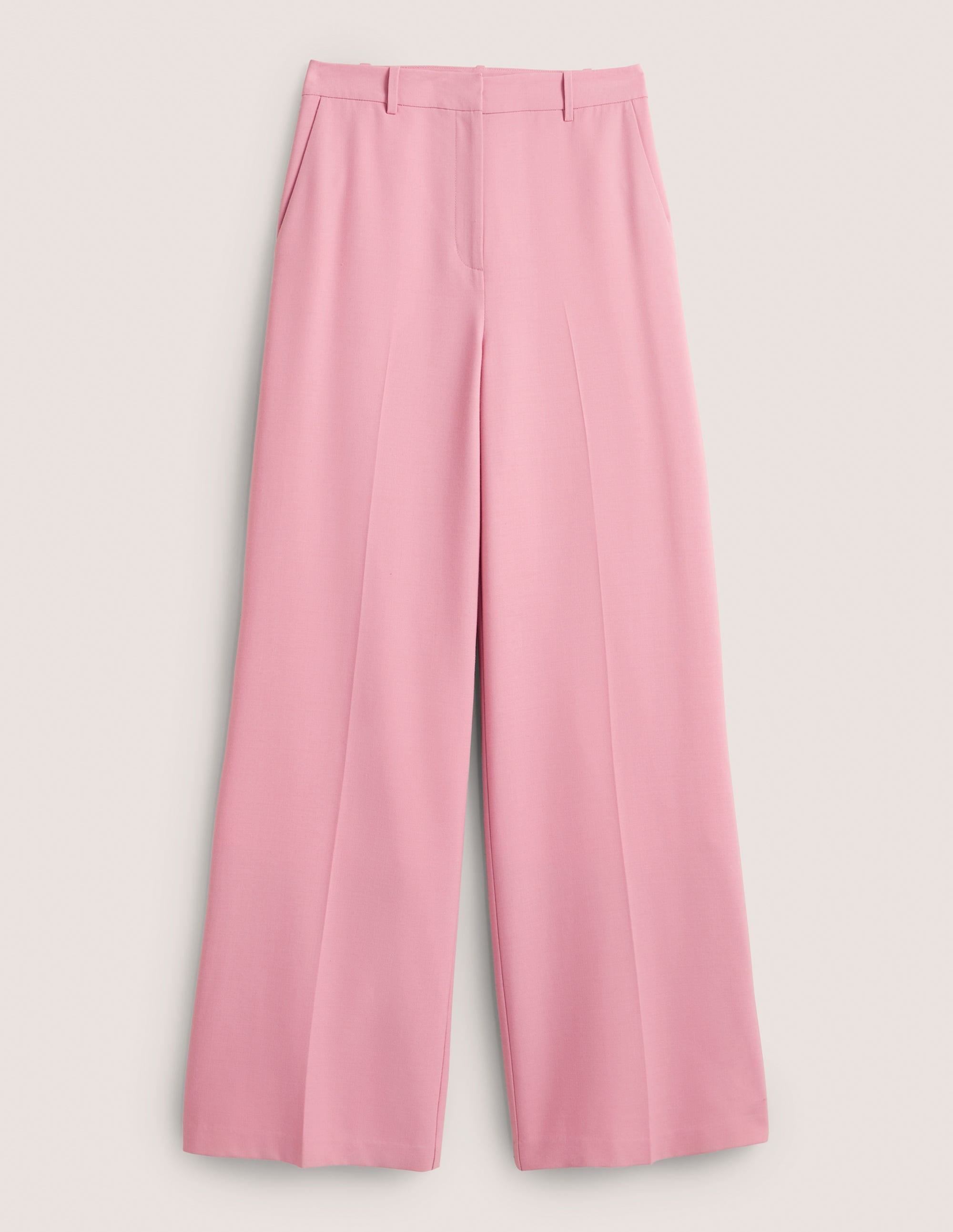 Wool Wide Leg Trousers-Cherry Blossom - Image 6