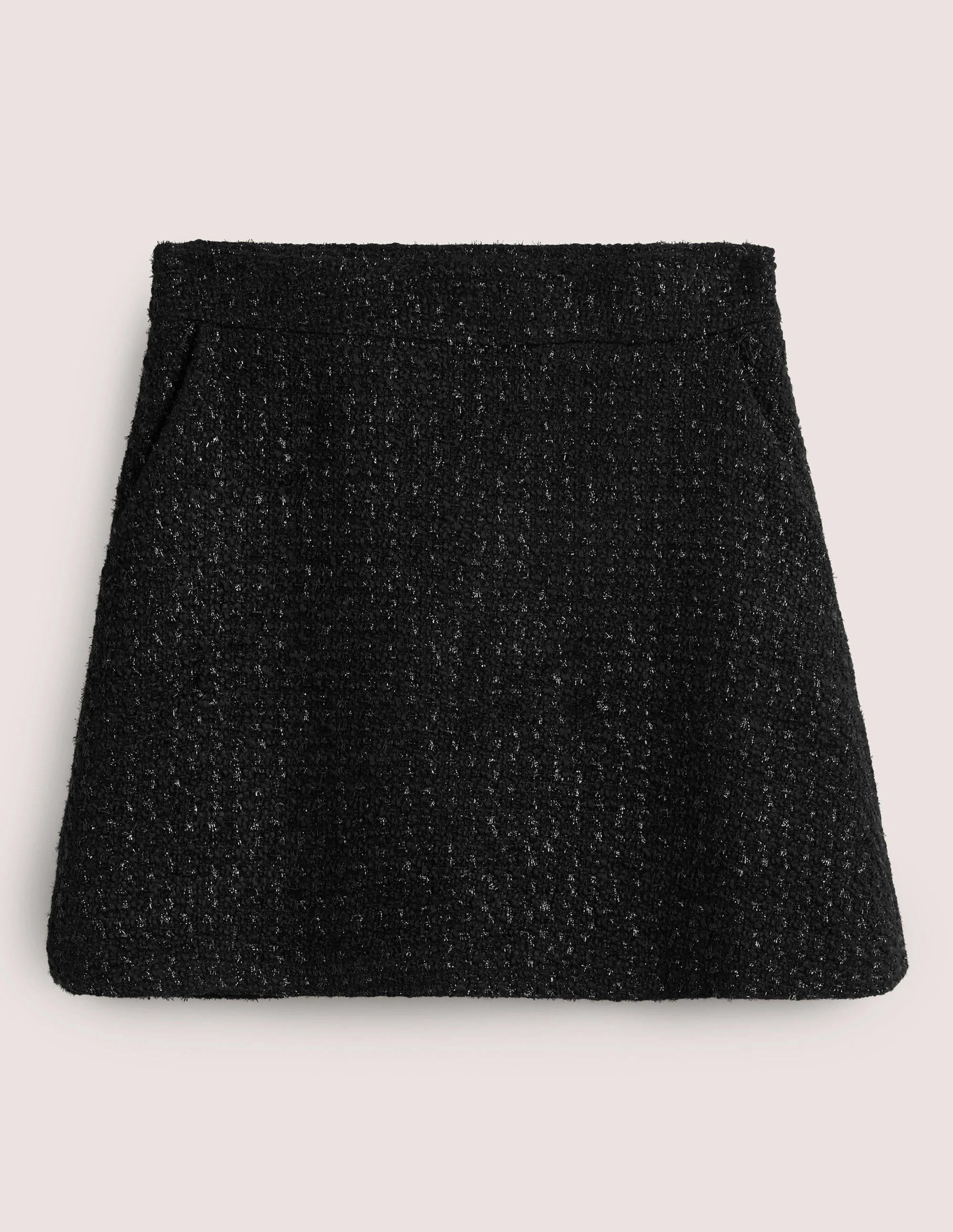 Mini-jupe métallisée en tweed-Tweed scintillant - Image 6