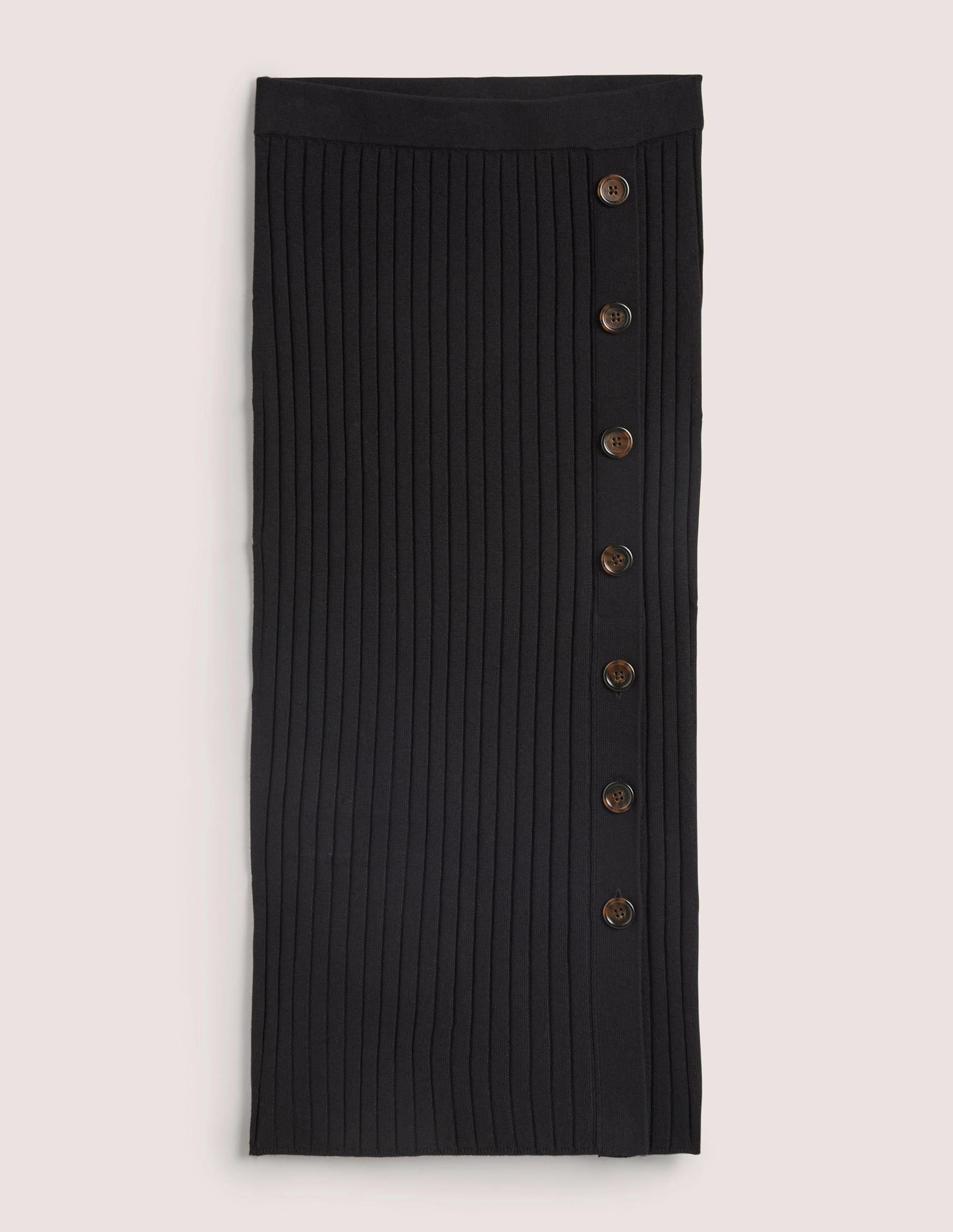 Knitted Column Skirt-Noir - Image 6