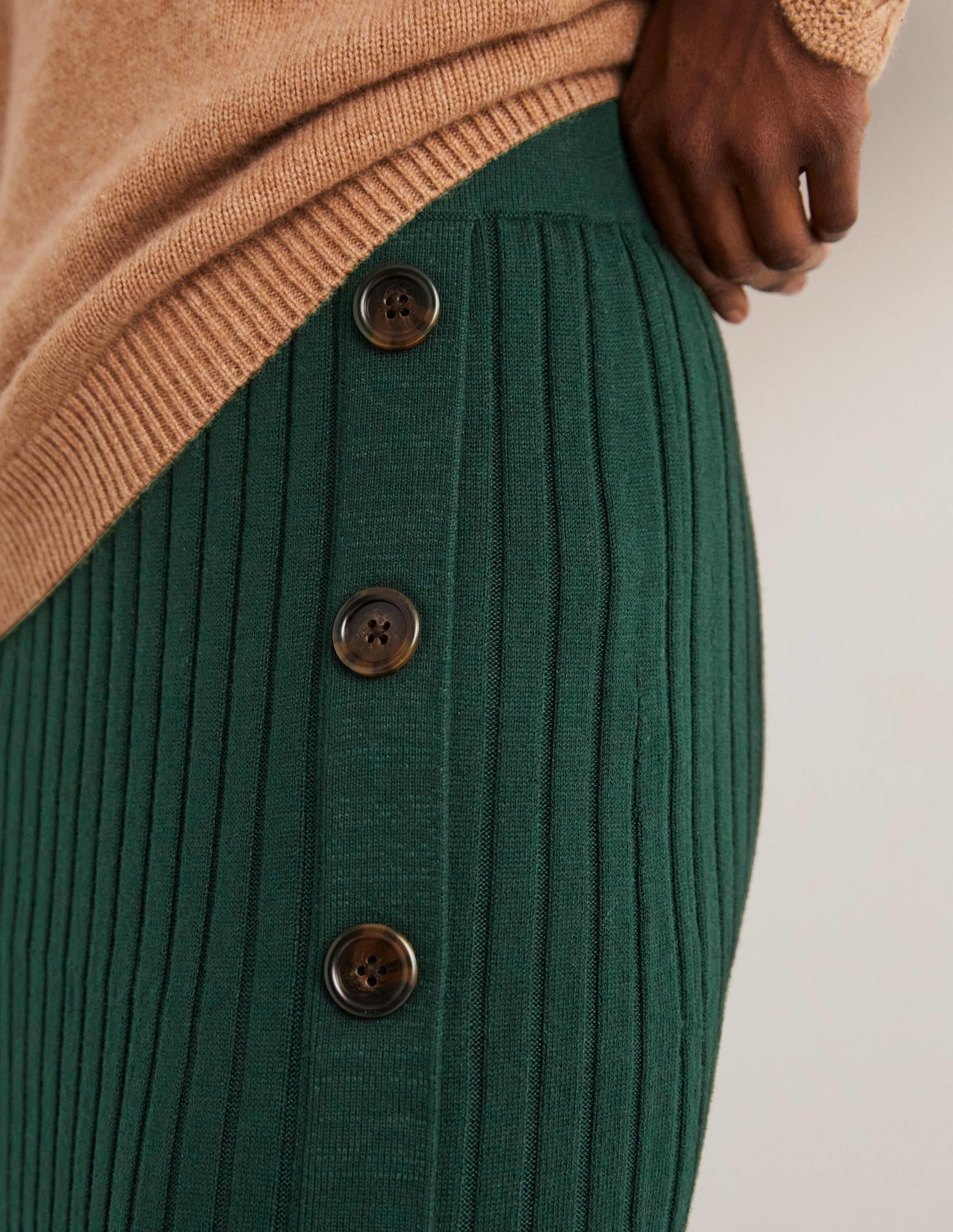 Knitted Column Skirt-Kohlschwarz - Image 2