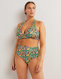 High Waisted Bikini Bottoms-Multi, Flora Illusion