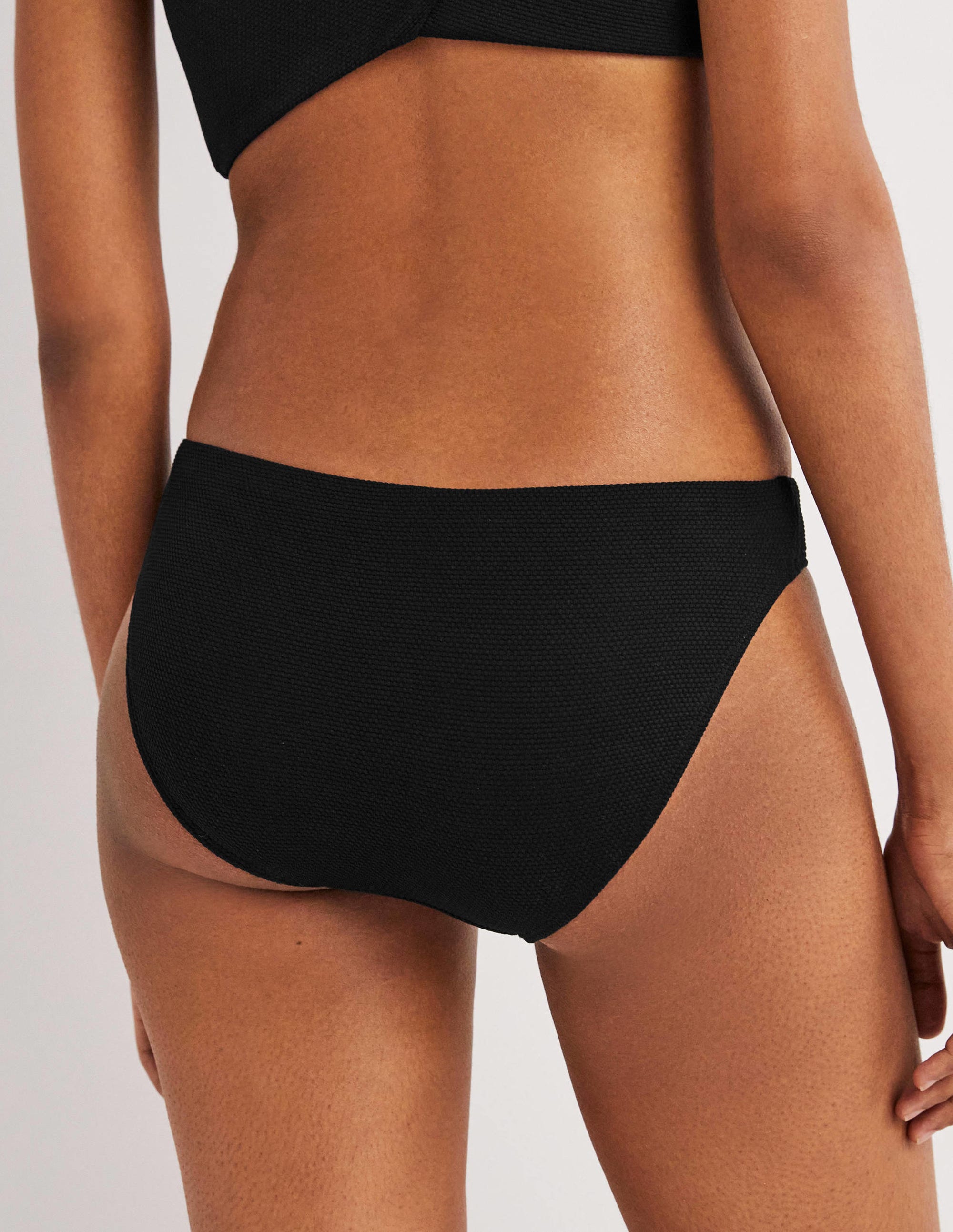 Klassische Bikinihose-Strukturiertes Schwarz - Image 3