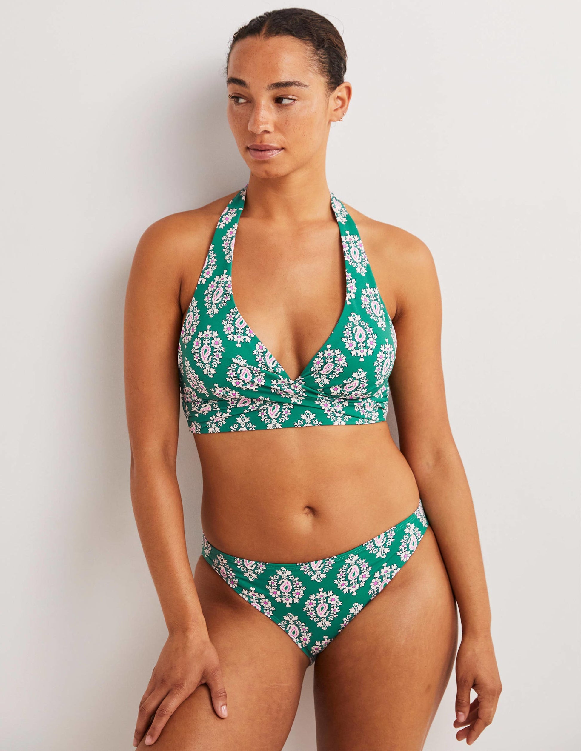 Haut de bikini dos-nu Levanzo-Clairière ombragée, motif Opulent Paisley-1
