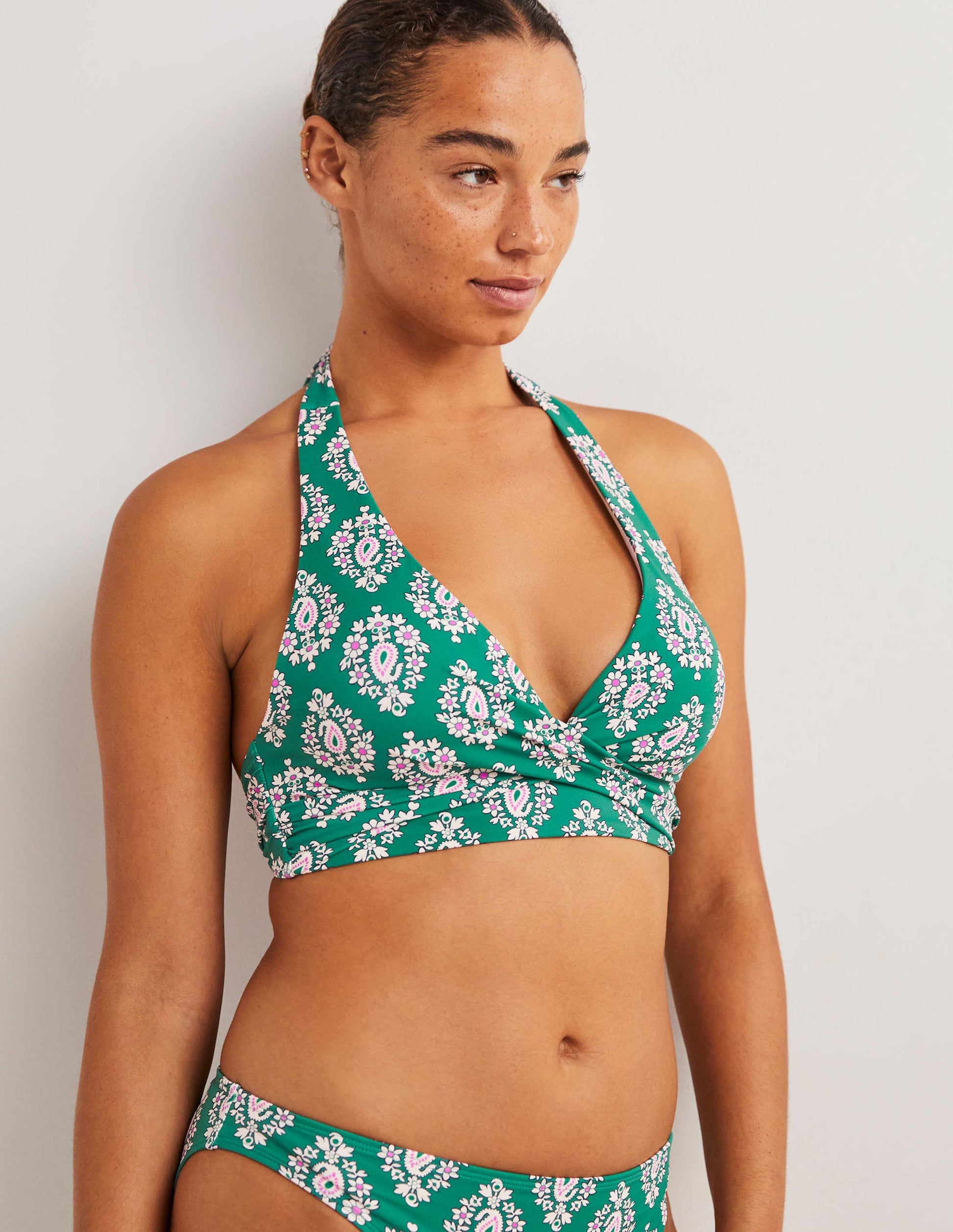 Haut de bikini dos-nu Levanzo-Clairière ombragée, motif Opulent Paisley-4