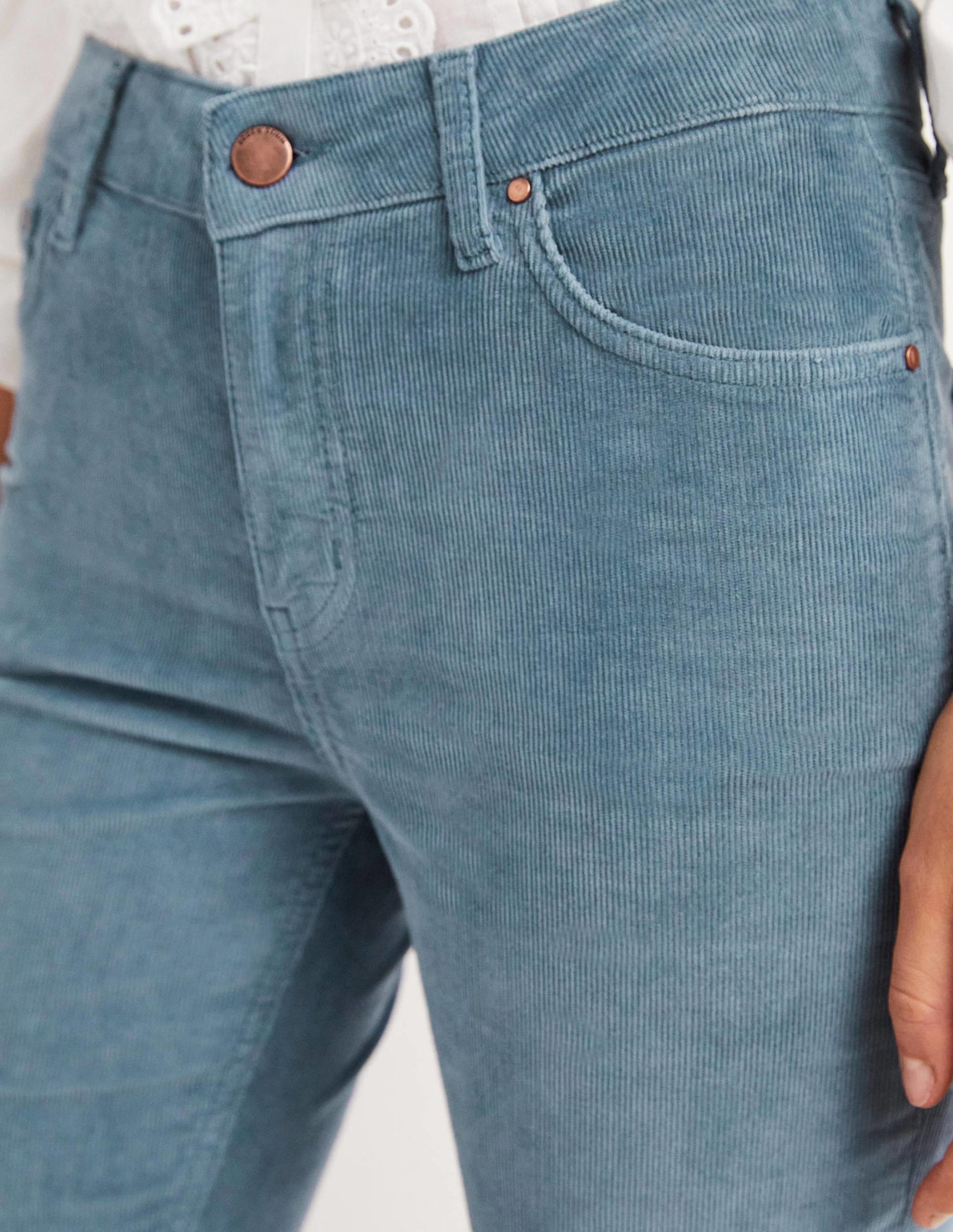 Schmale Cord-Jeans mit geradem Bein-Offiziersblau-2