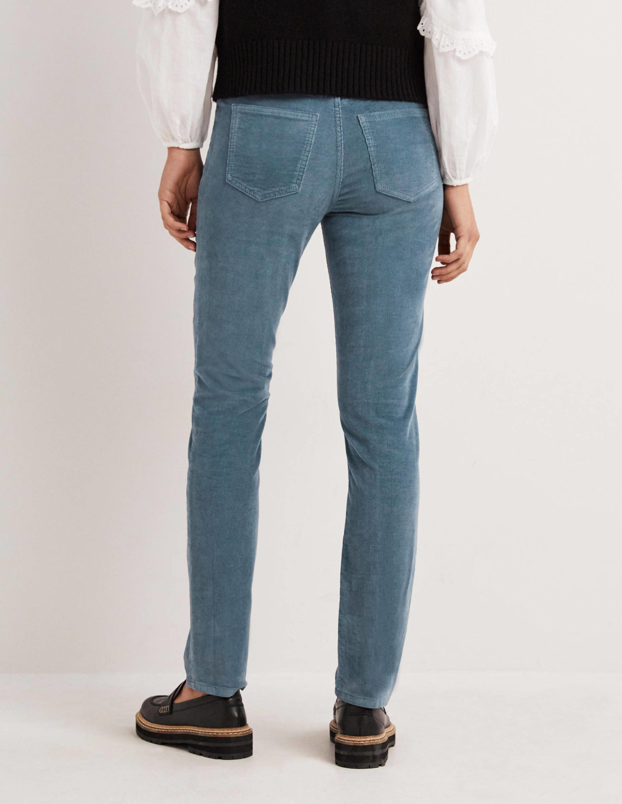 Schmale Cord-Jeans mit geradem Bein-Offiziersblau - Image 3