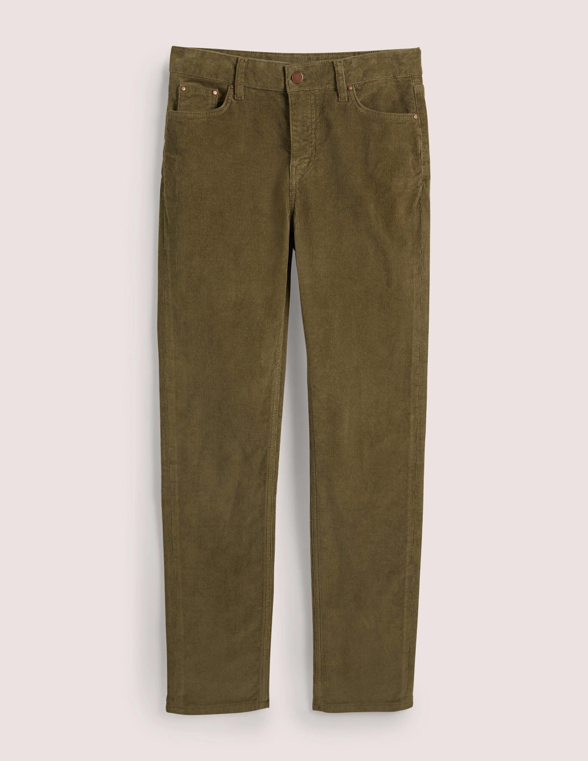 Corduroy Slim Straight Jeans-Kale - Image 6