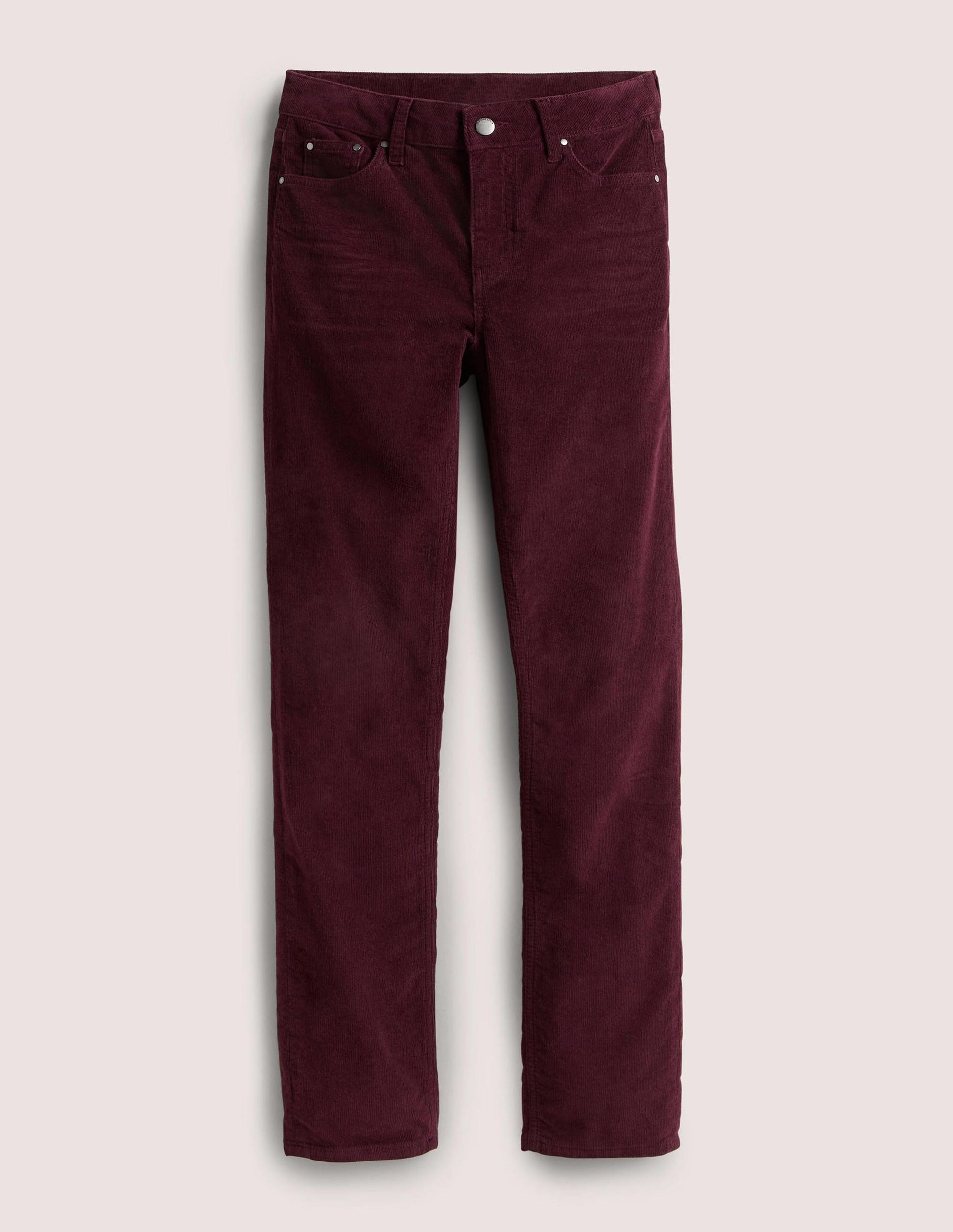 Schmale Cord-Jeans mit geradem Bein-Glühweinrot-6