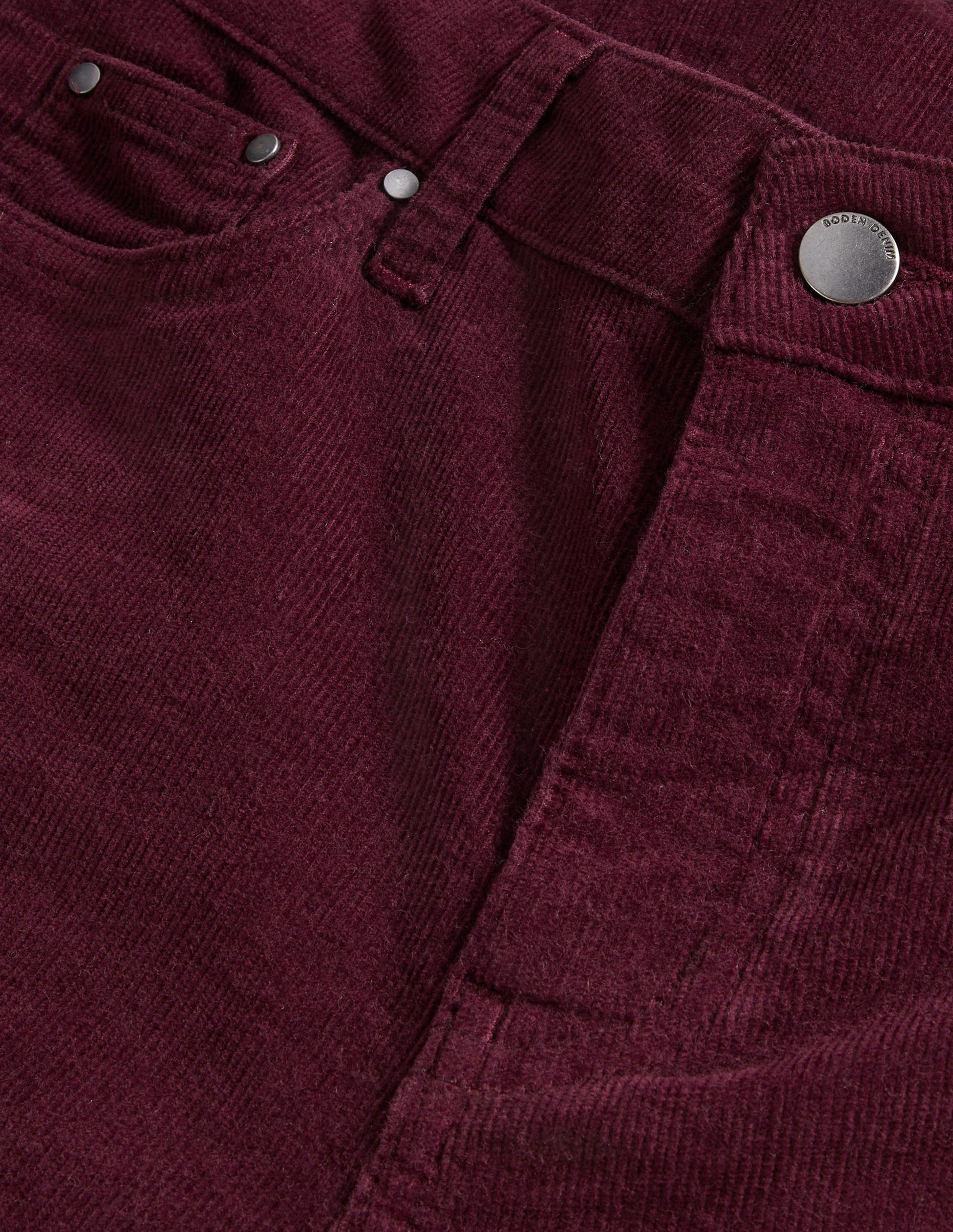 Schmale Cord-Jeans mit geradem Bein-Glühweinrot-7