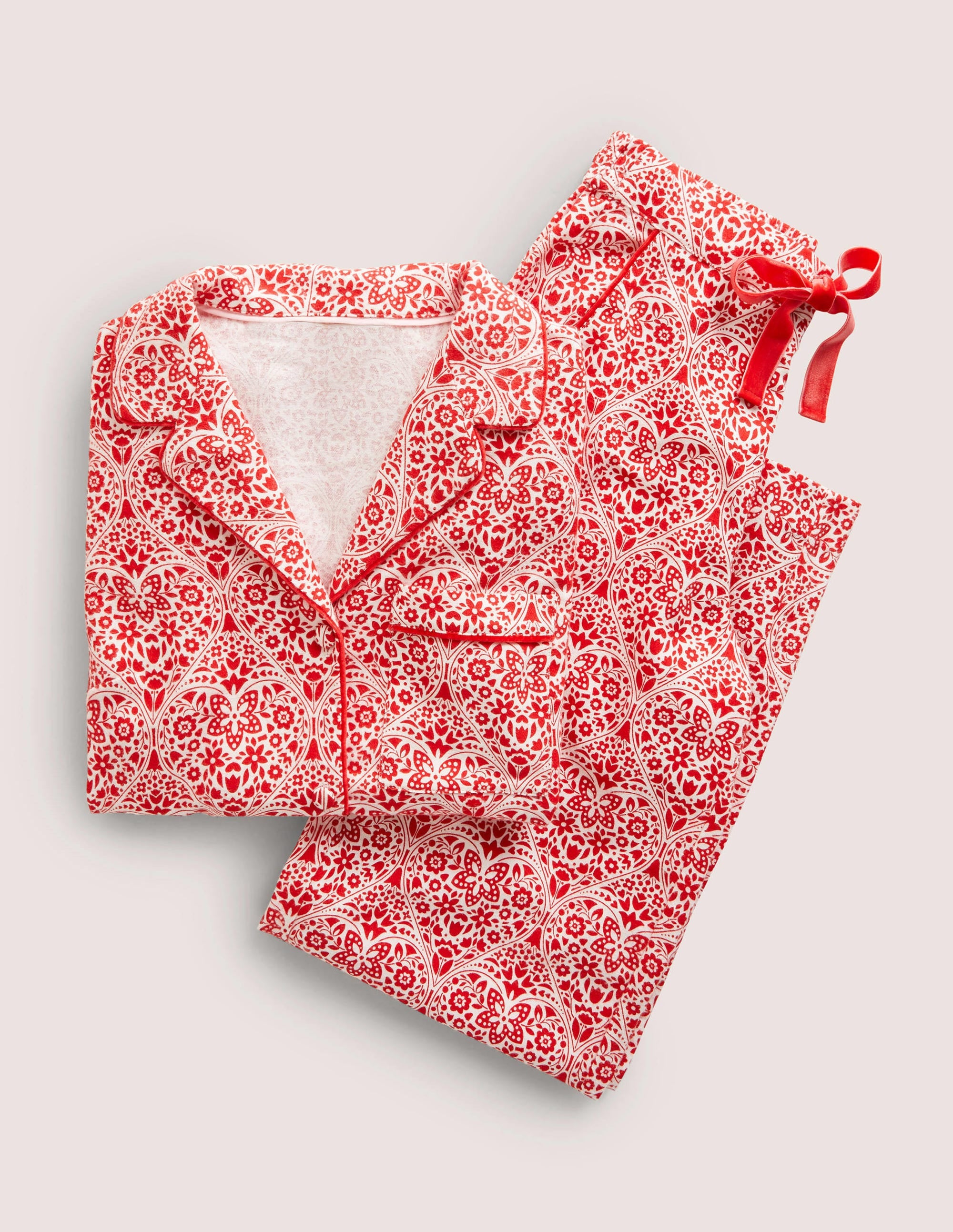 Red Heart Bloom Cosy Pyjama Set-Rouge rockabilly, motif Heart Bloom - Image 7