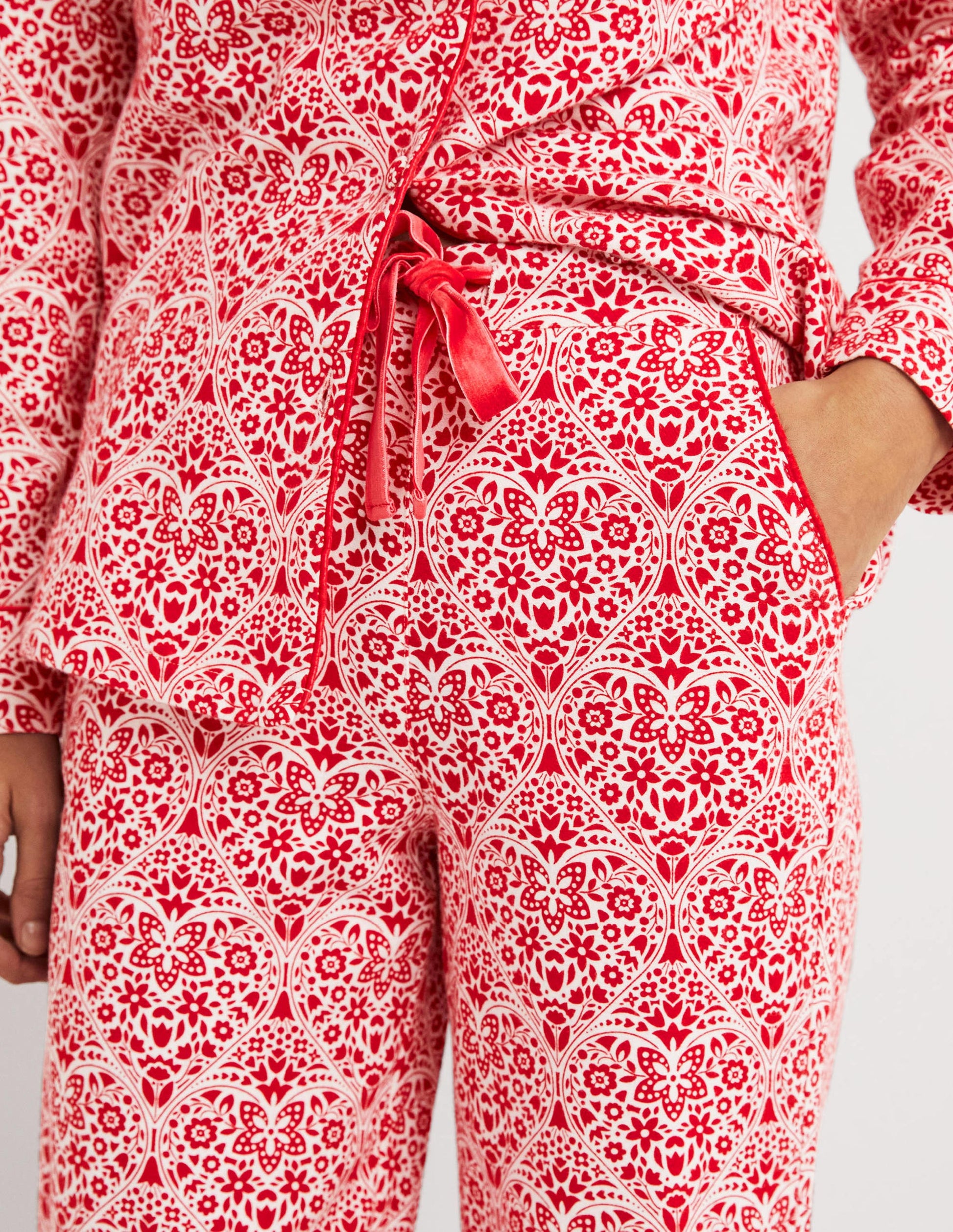 Red Heart Bloom Cosy Pyjama Set-Rouge rockabilly, motif Heart Bloom-2