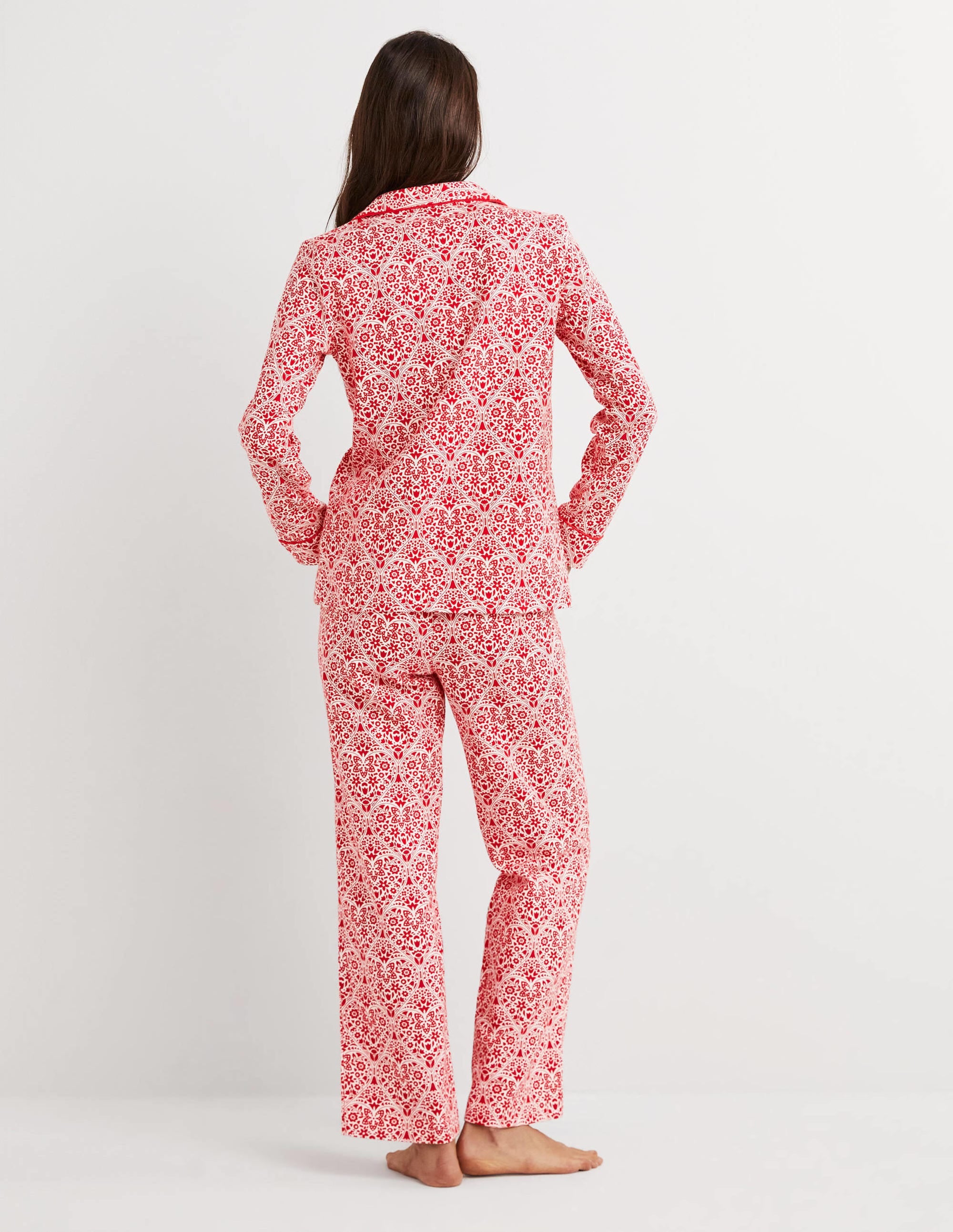 Red Heart Bloom Cosy Pyjama Set-Rouge rockabilly, motif Heart Bloom - Image 3