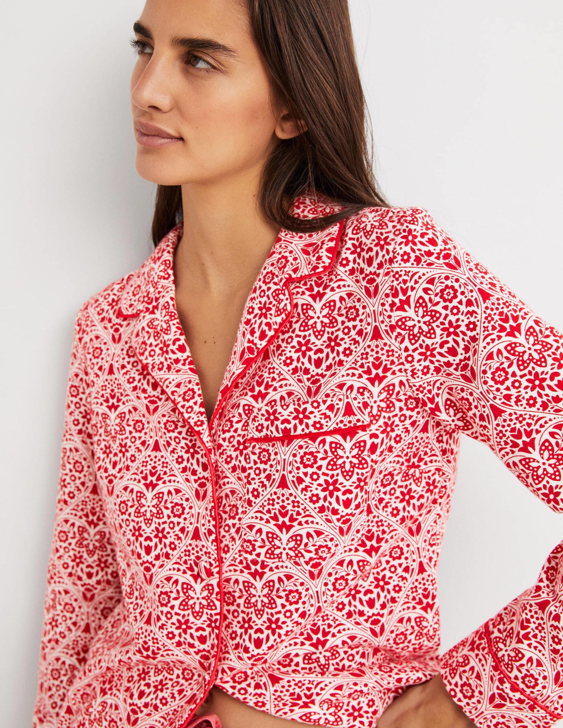 Red Heart Bloom Cosy Pyjama Set-Rouge rockabilly, motif Heart Bloom-4