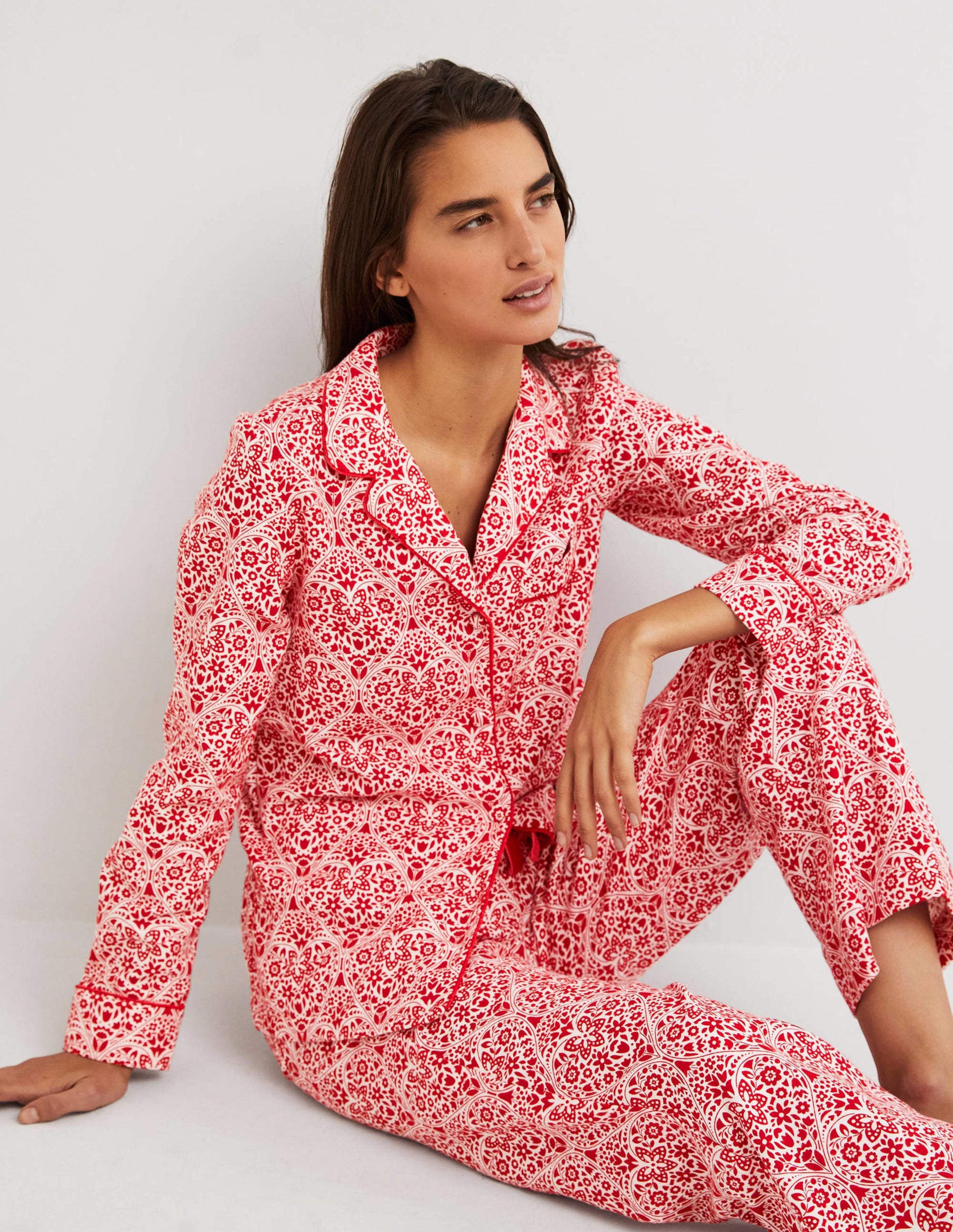 Red Heart Bloom Cosy Pyjama Set-Rouge rockabilly, motif Heart Bloom-5