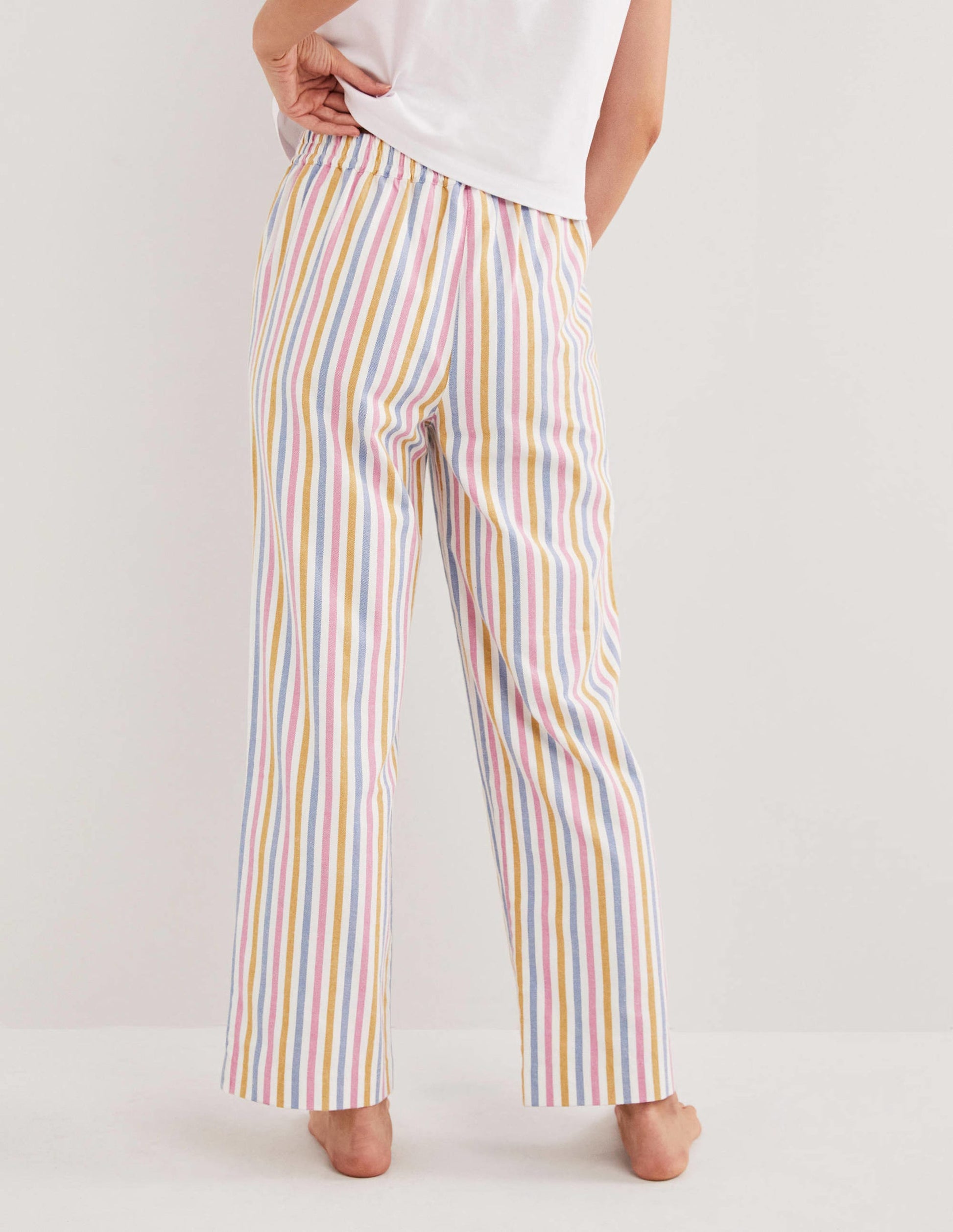 Candy-Stripe Pyjama Bottoms-Rayé bleu Côte d'Azur-3
