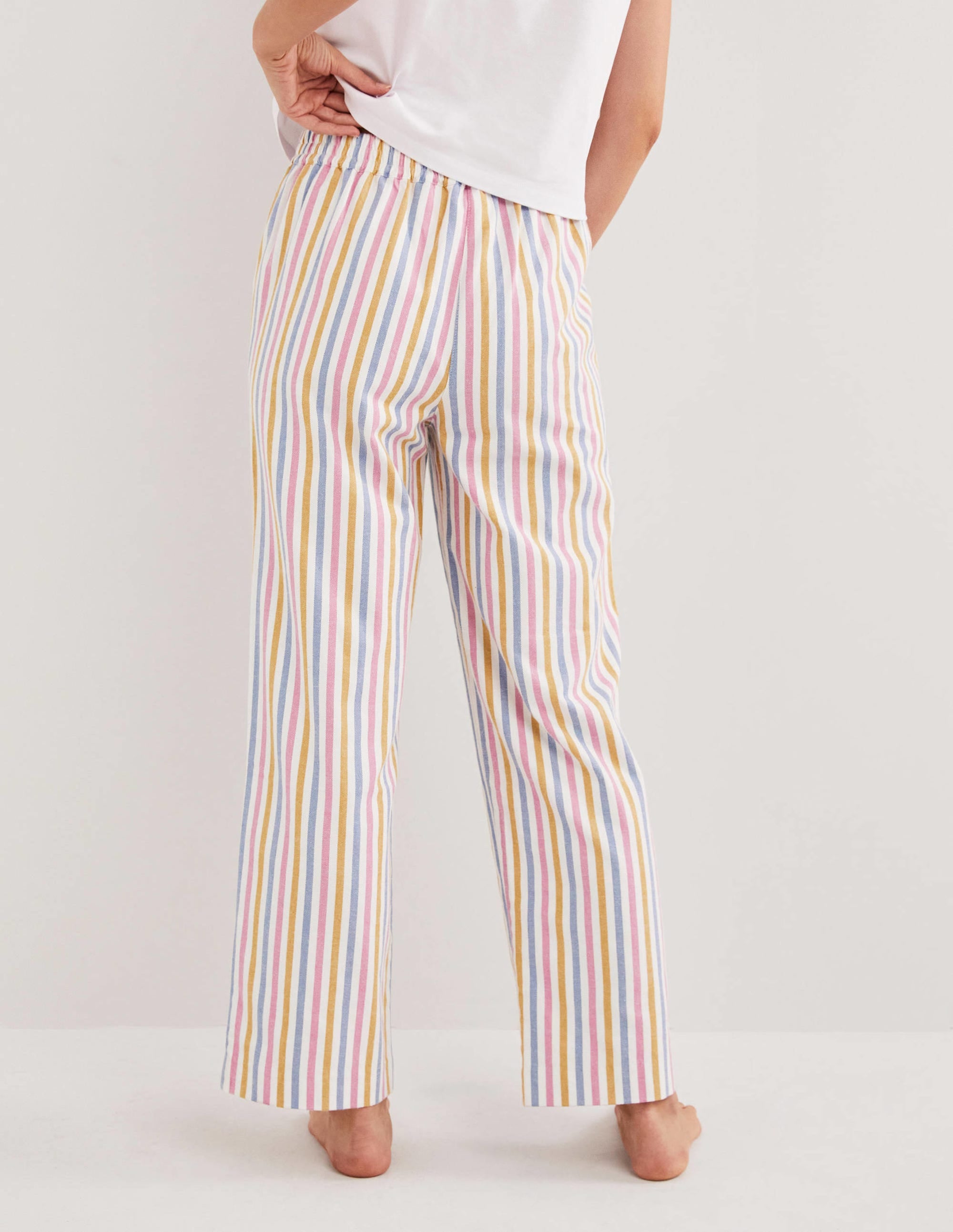 Candy-Stripe Pyjama Bottoms-Rayé bleu Côte d'Azur - Image 3