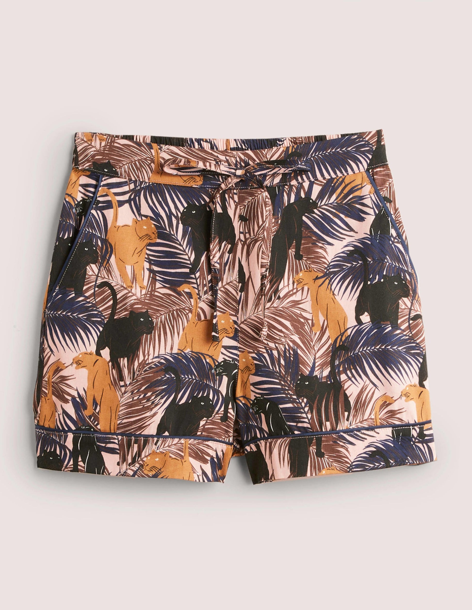 Schlafanzugshorts aus Baumwolle-Milchshake, Tropischer Panther-5