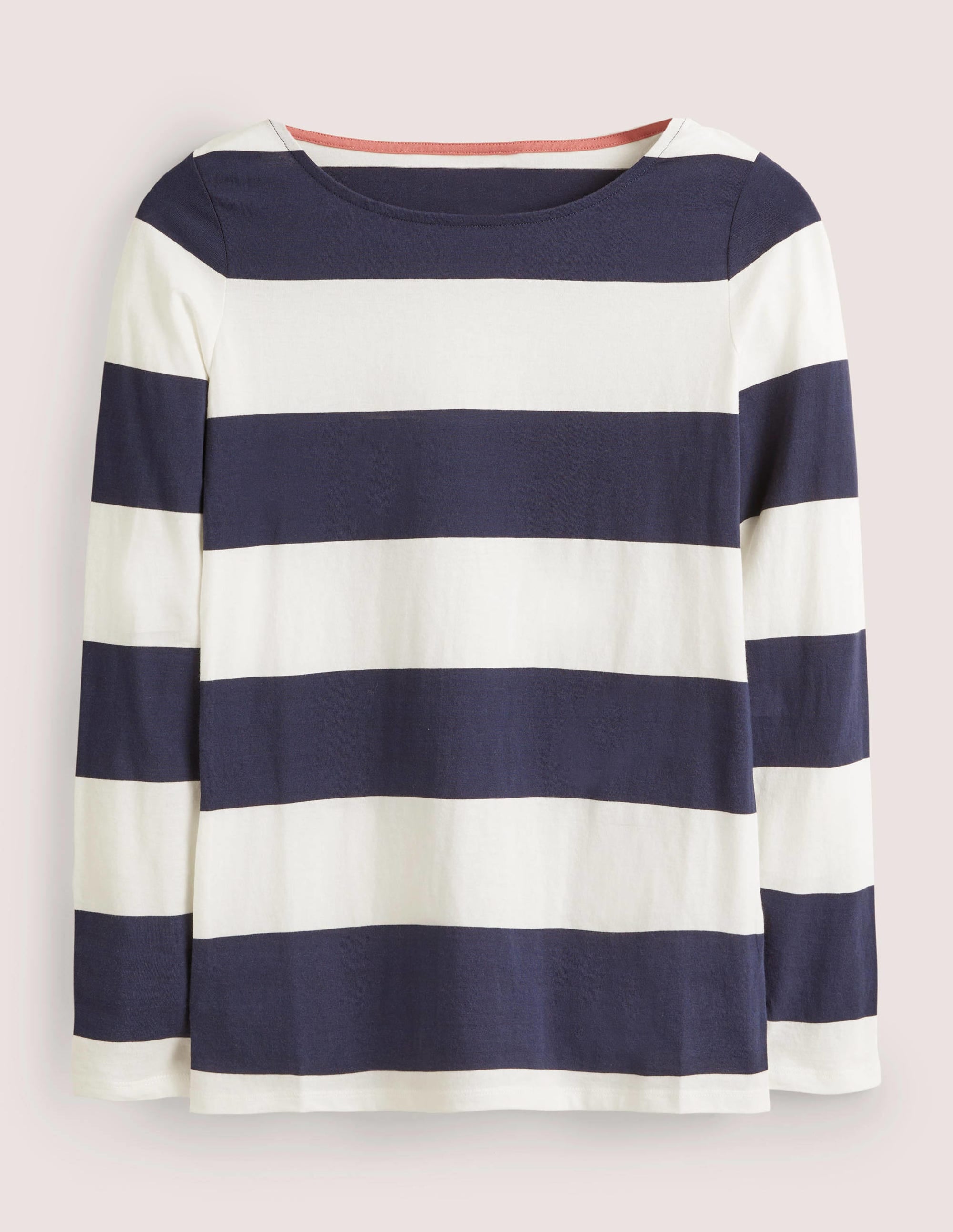 Ella Breton-Shirt mit langen Ärmeln-Französisches Navy/Naturweiß, Breite Streifen - Image 5