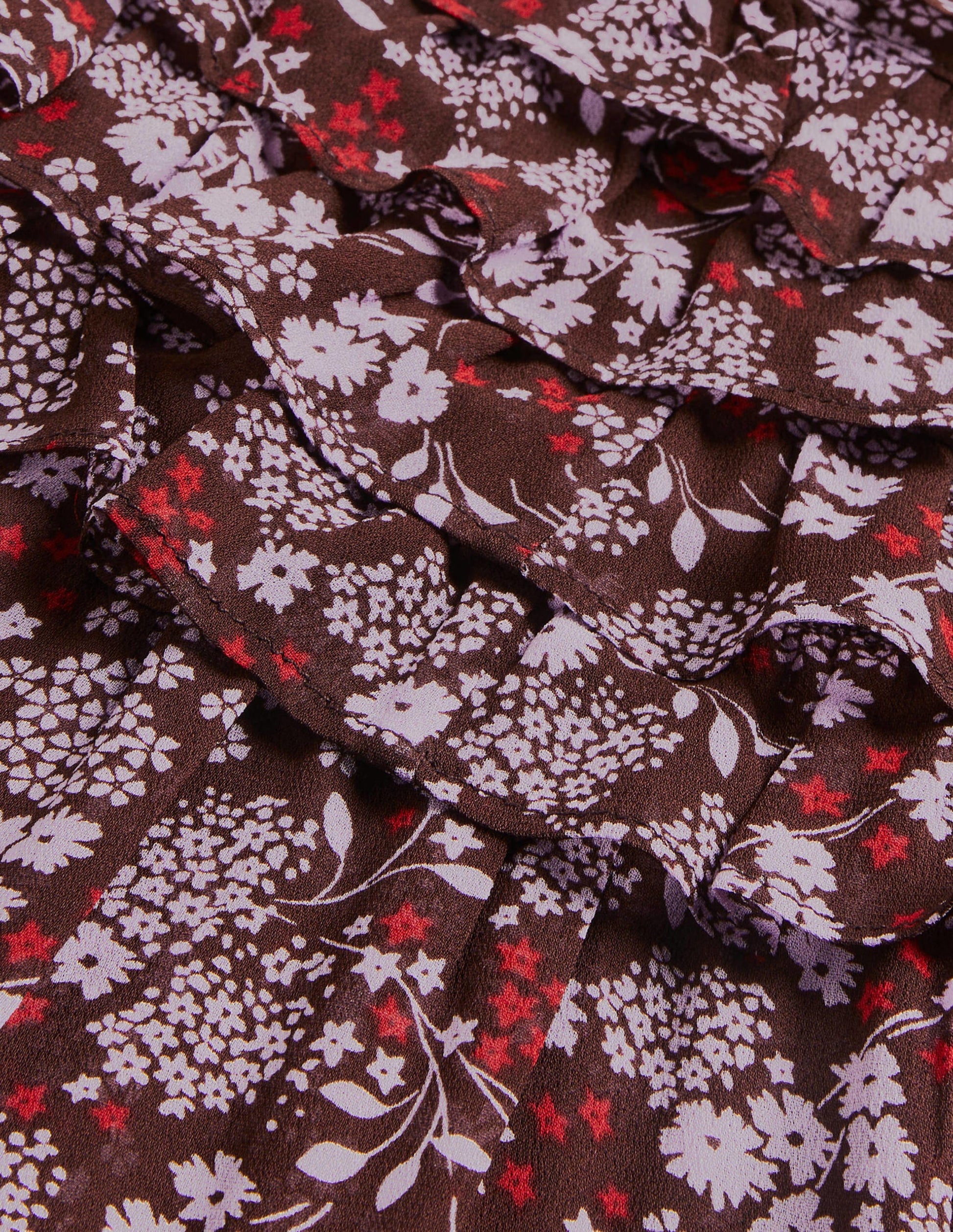 Ruffle Neck Shirt-Deep Mahogny, Prairie Garden-6