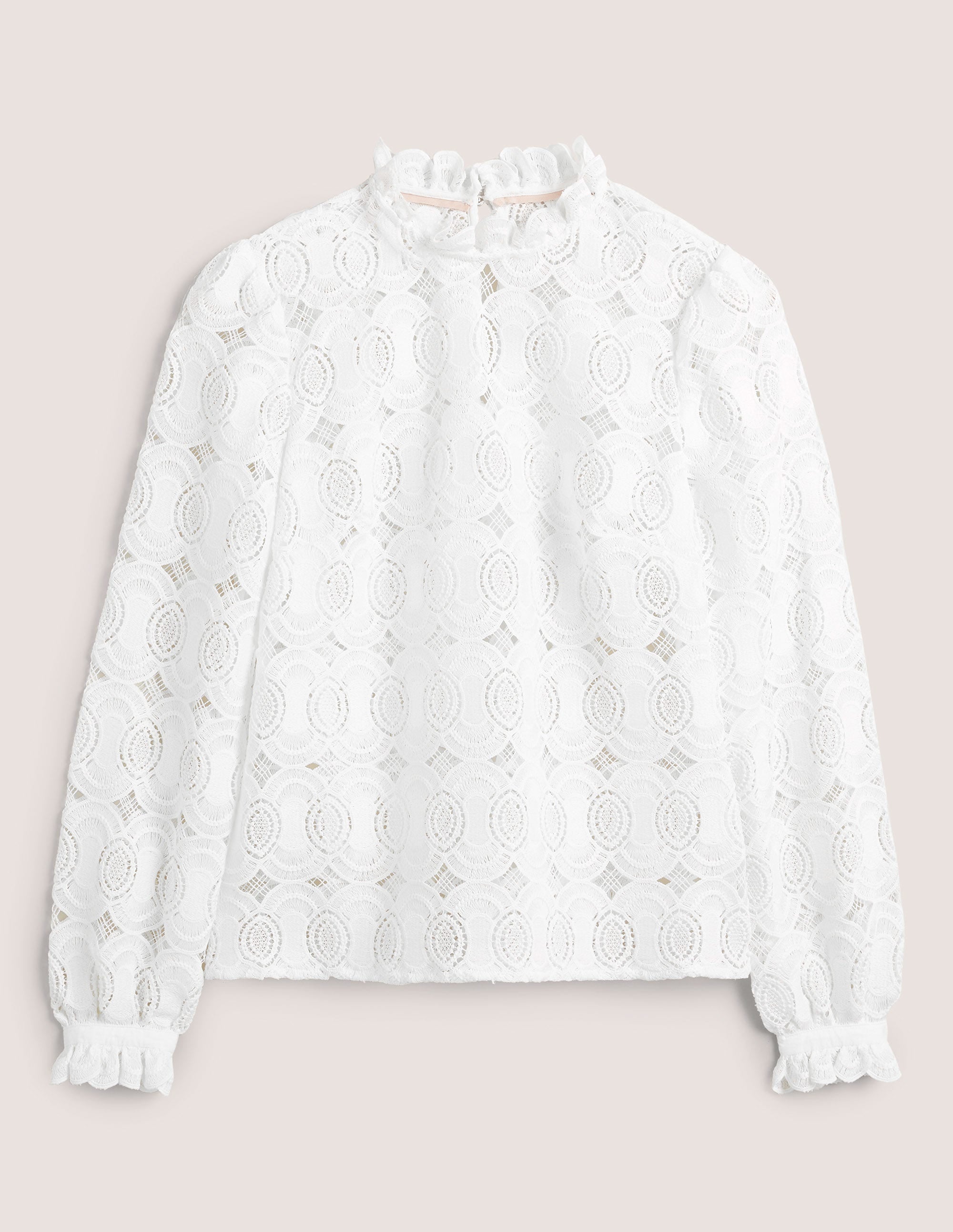 Textured Popover Blouse-White - Image 6