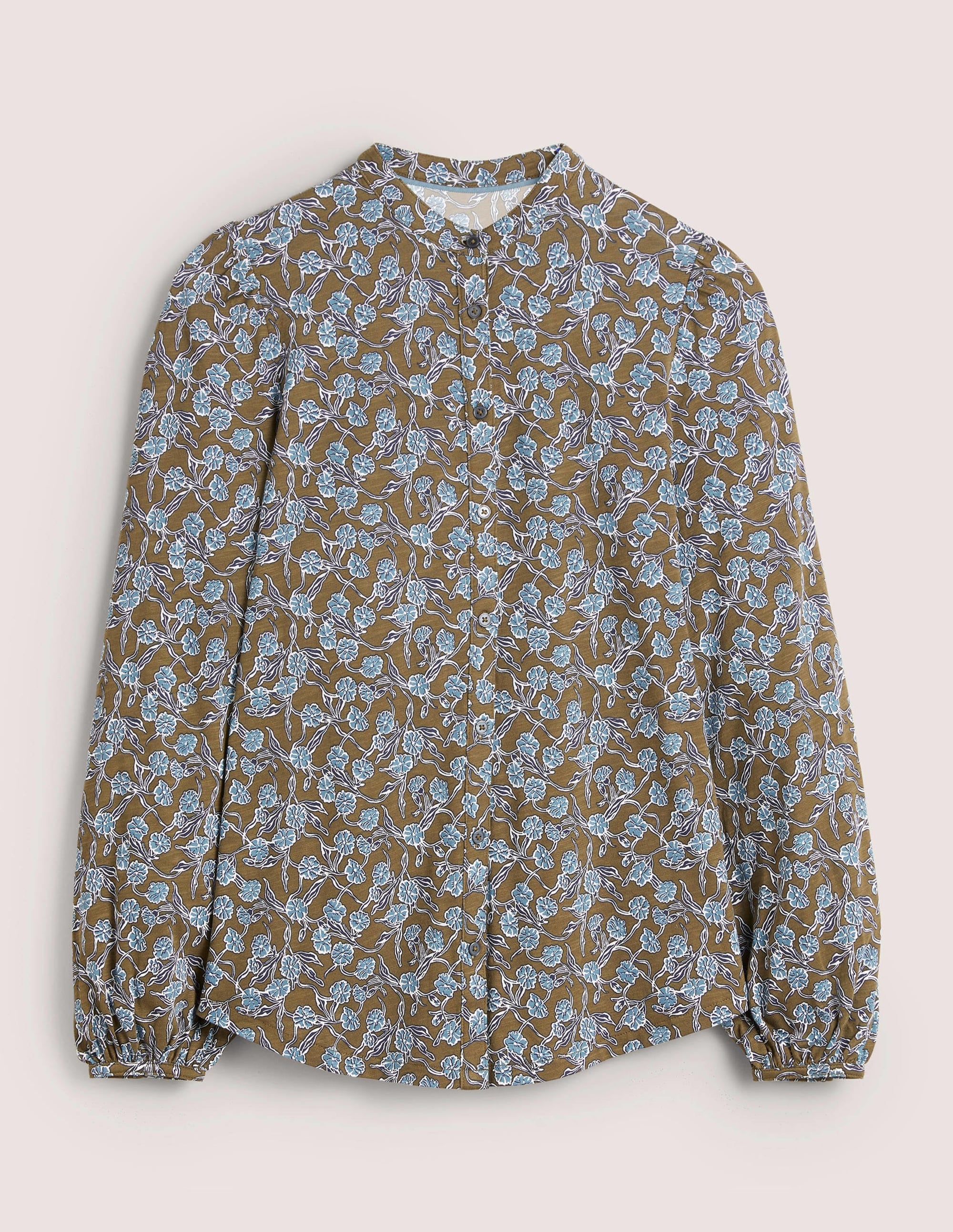 Chemise en jersey à manches larges-Basilic, motif Petal Vine - Image 6